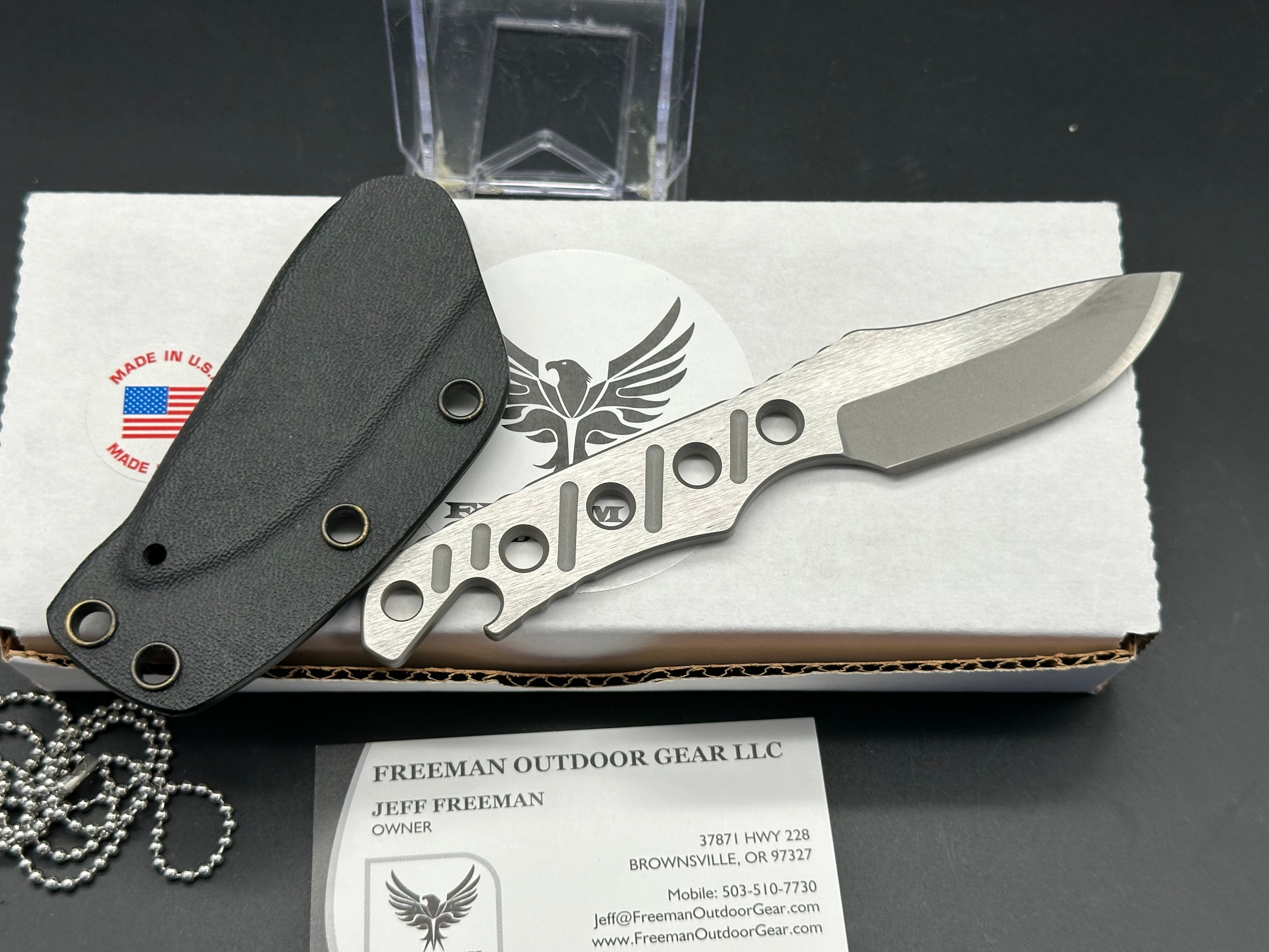 Freeman 451 Neck Knife - S35VN Steel Blade, Compact Tactical EDC Knife for Outdoor Survival, Hunting & Camping | Perfect for Hiking, Bushcraft & Everyday Carry