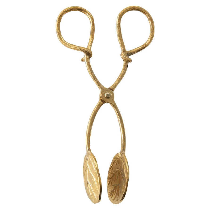 Premium Brass Leaf Tongs - Elegant Salad Serving Utensils for Fine Dining & Garnishing - Perfect for Restaurants, Catering & Home Entertaining