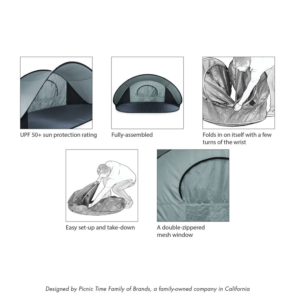 PICNIC TIME NCAA Texas A&M Aggies Manta Portable Beach Tent - Instant Pop Up Sun Shelter for Outdoor, Camping, Picnics & Beach Days