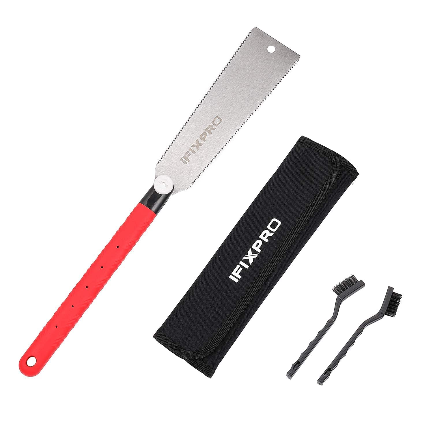 Professional Japanese Ryoba Pull Saw - 10 Inch Double Edge Flush Cut Hand Saw with Portable Bag for Woodworking | Perfect for Fine Carpentry, DIY Projects & Precision Wood Cutting