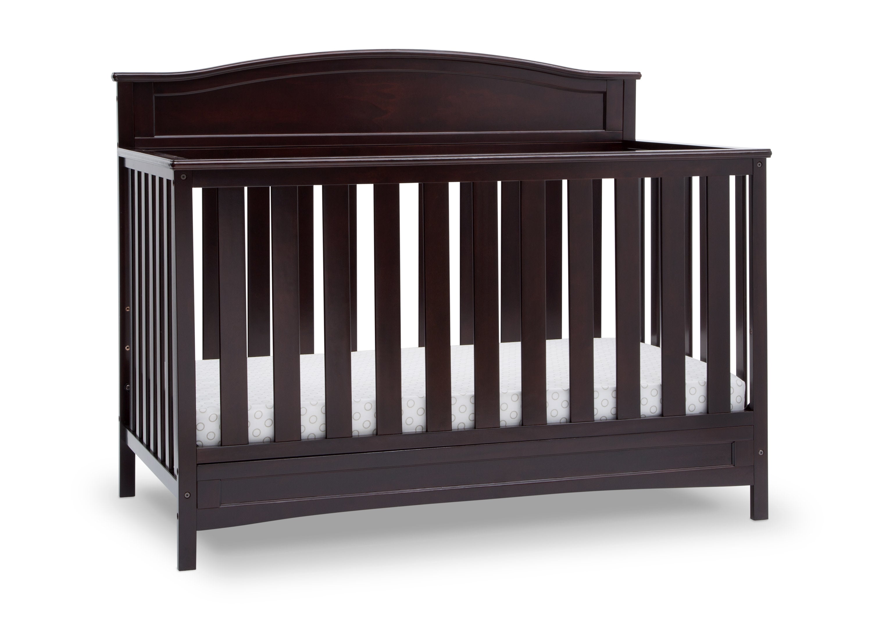 Emery 4-in-1 Convertible Baby Crib - White Nursery Furniture for Toddler to Full Size Bed - Perfect for Modern Nursery & Kids Bedroom Decor
