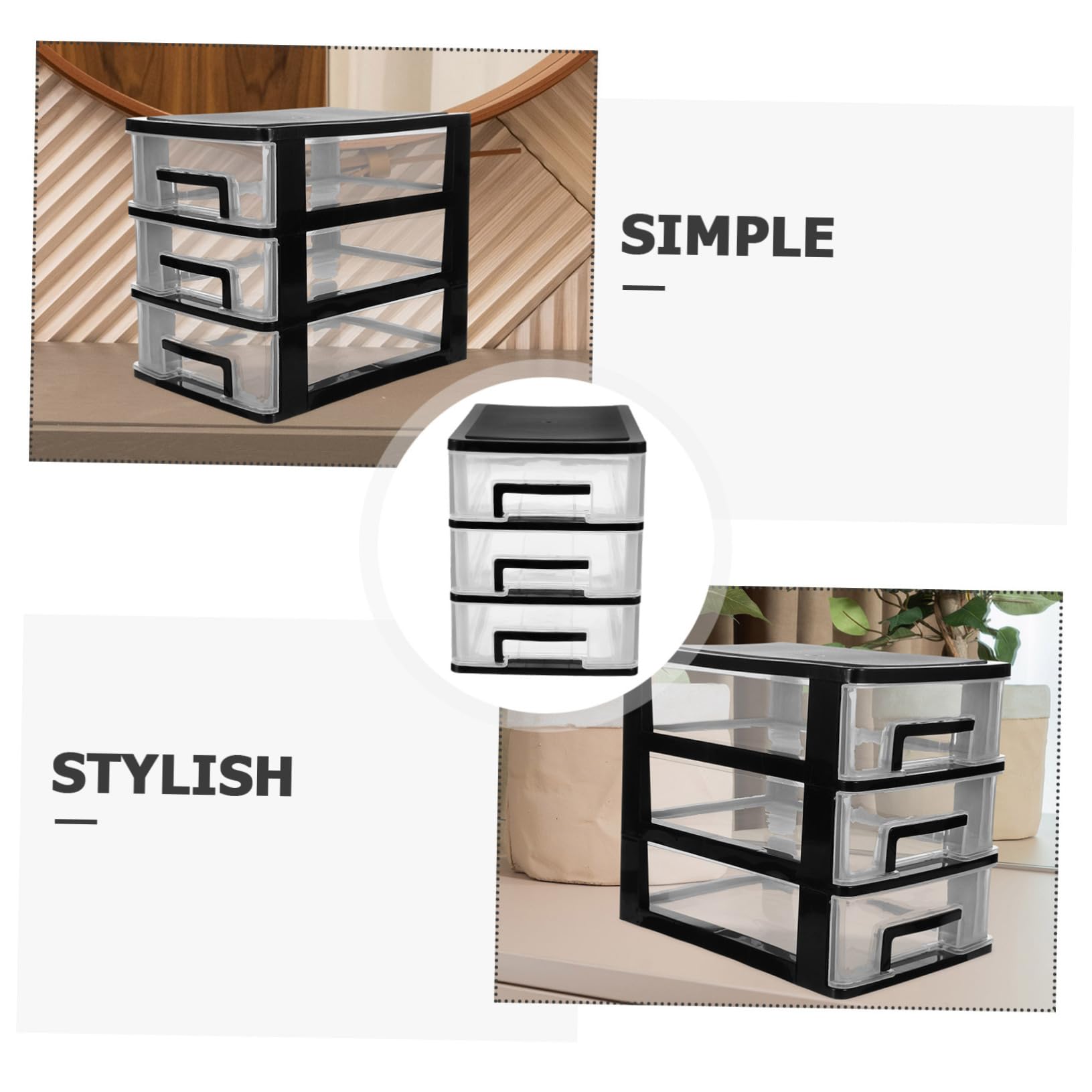 3-Tier Plastic Storage Cabinet with Drawers - Space-Saving Closet Organizer for Bedroom, Bathroom & Office - Portable Multifunctional Storage Furniture for Clothes, Toys & Home Organization