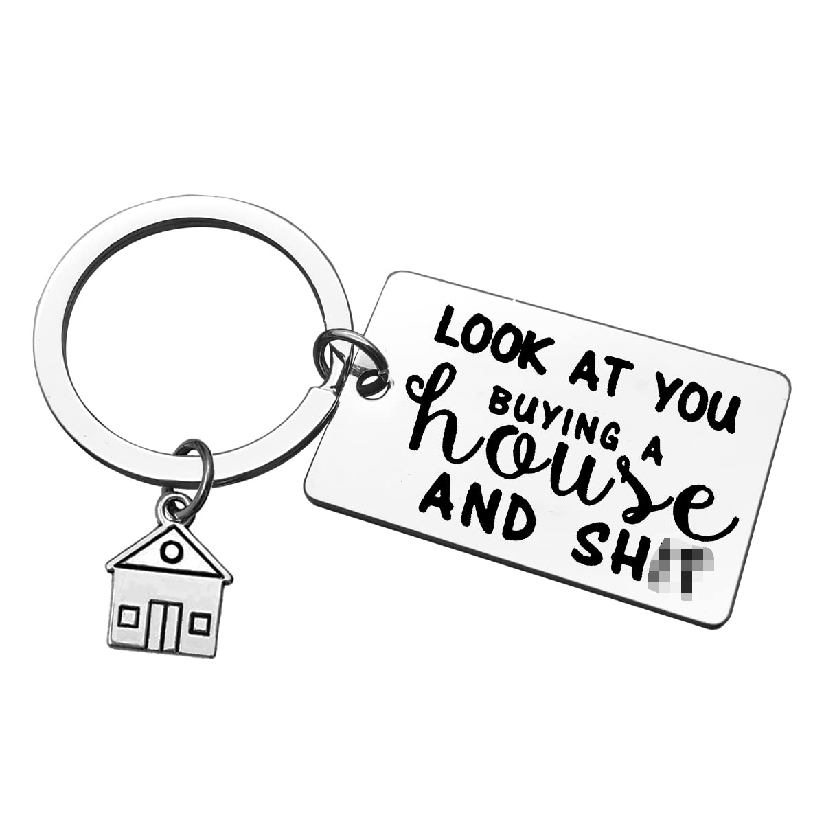 Baipilu New Home Keychain - First Home Gift & Housewarming Present for Realtor Closing, Moving in Key Ring Jewelry - Perfect for New Homeowners & Housewarming Parties