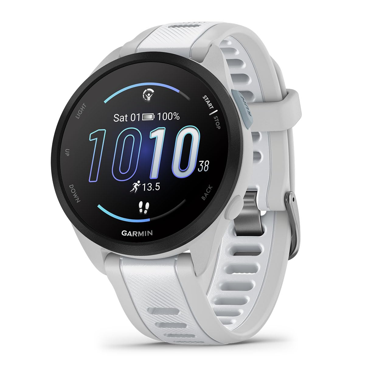PlayBetter Garmin Forerunner 165 Music (Mist Gray/Whitestone) GPS Running Smartwatch Bundle - AMOLED Touchscreen, 11-Day Battery, Training & Recovery Metrics - Includes Screen Protectors & Portable Charger - Perfect for Runners, Athletes & Fitness Enthusiasts
