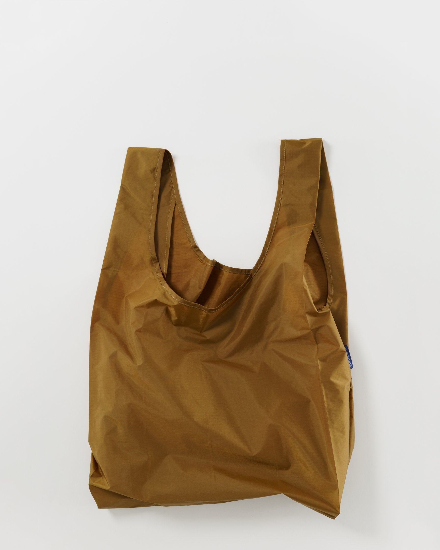 Baggu Standard Reusable Shopping Bag - Eco-Friendly Foldable Tote for Groceries, Beach & Travel - Bronze