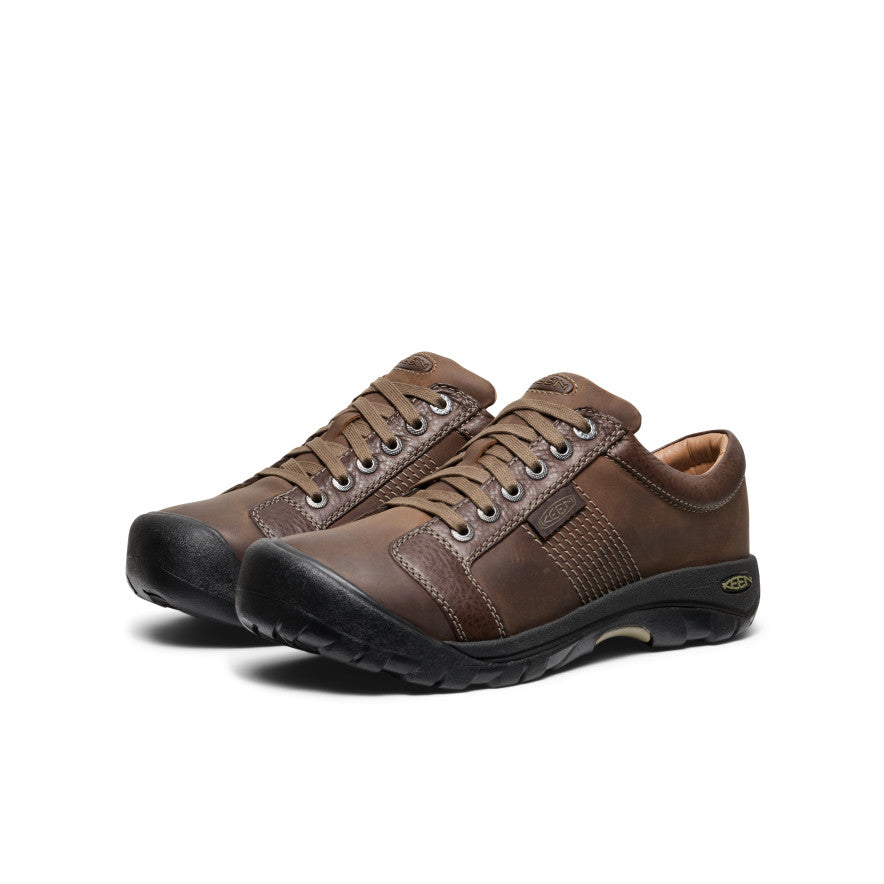 Men's Austin Wide Width Shoes in Chocolate Brown - Comfortable Casual & Work Footwear for Everyday Wear