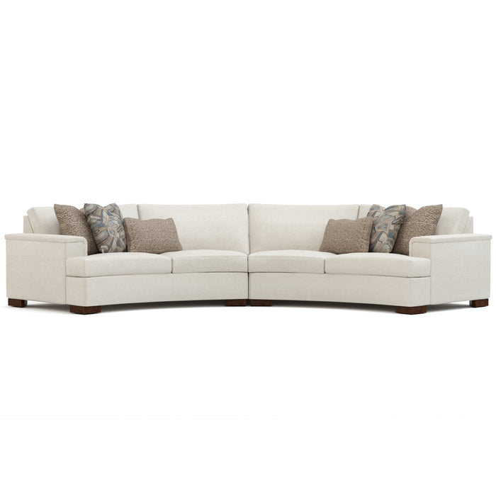 Hayward Small Curved Sectional Sofa - Modern L-Shaped Couch with Reversible Chaise for Living Room, Apartment & Lounge | Comfortable Fabric Upholstery, Sturdy Metal Legs | Perfect for Small Spaces & Cozy Gatherings