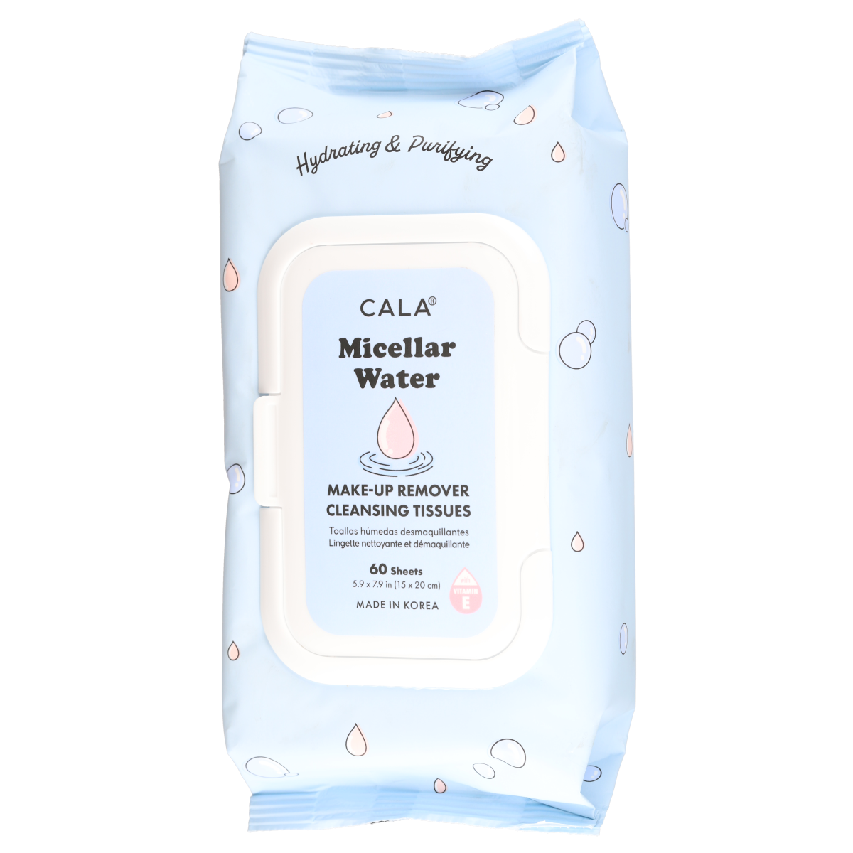 Micellar Water Makeup Remover Cleansing Wipes - 60 Count | Gentle Facial Cleansing Tissues for Sensitive Skin | Perfect for Travel, Gym & Nighttime Skincare Routine
