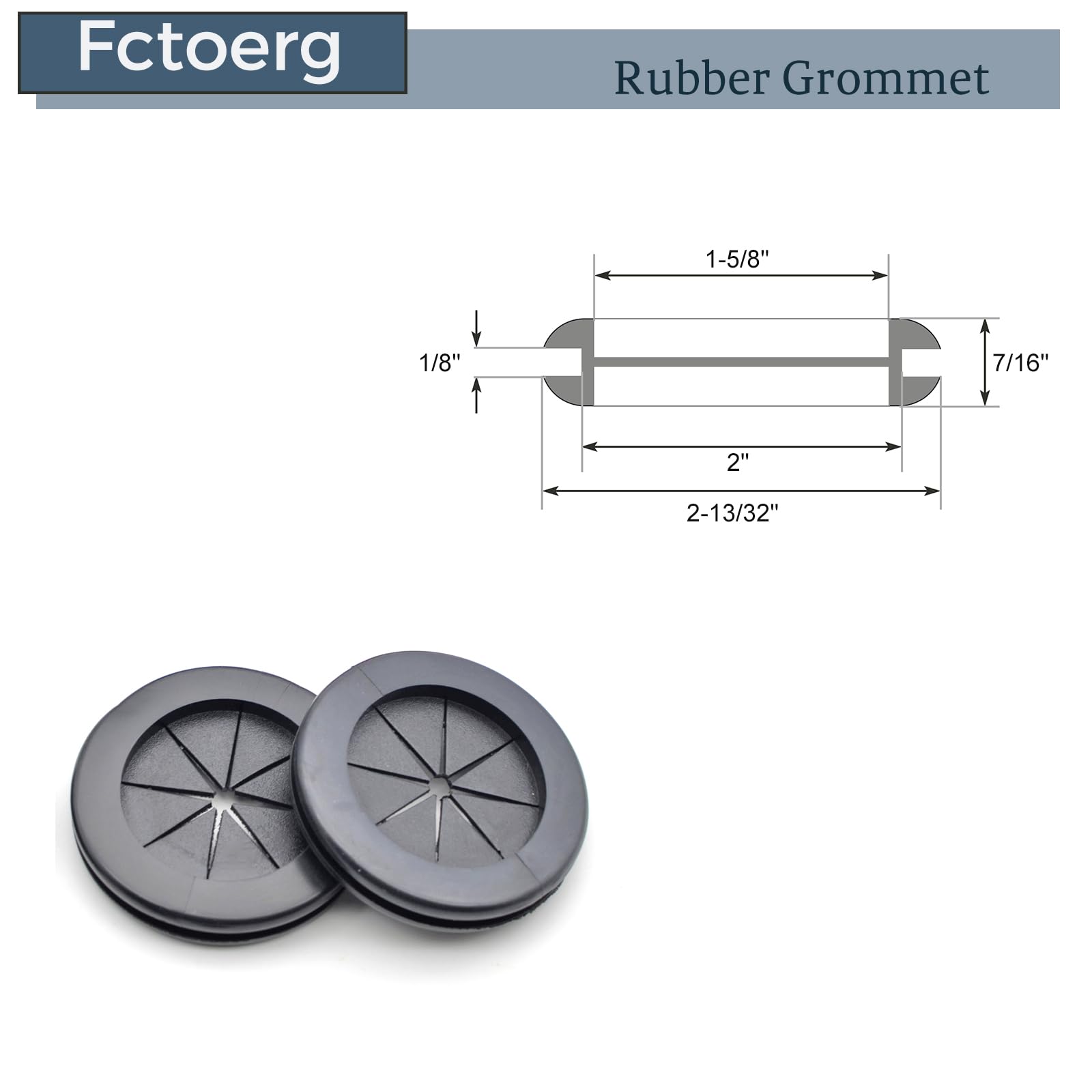 2 Inch Rubber Grommets - Firewall Hole Plugs for Wiring Protection (Pack of 10) - Durable Electrical & Plumbing Grommets for 2