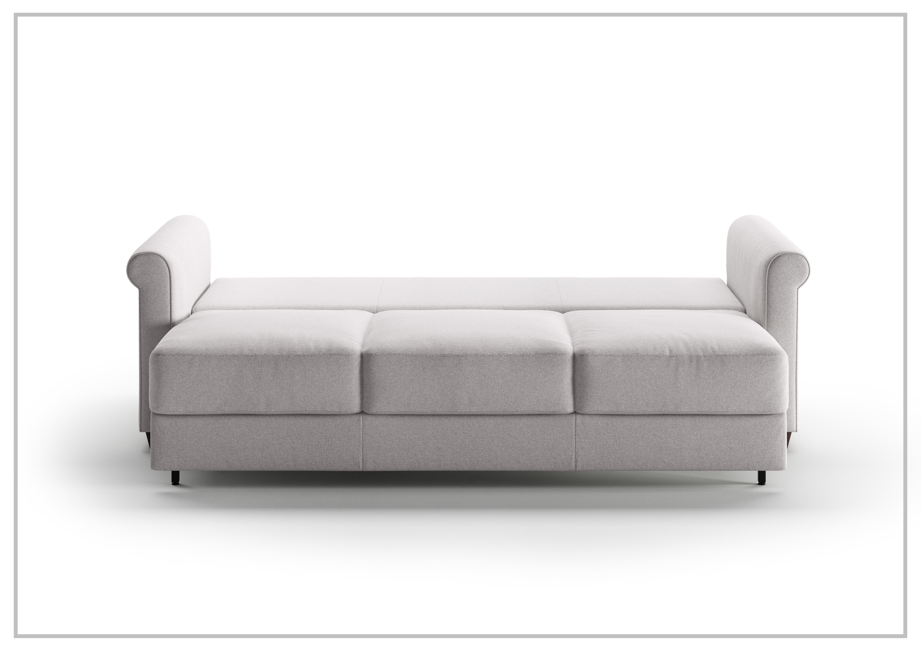 Luonto Rosalind 3-Seater Fabric Sleeper Sofa - Full XL Size with Easy Deluxe Function - Perfect for Small Apartments, Guest Rooms & Home Theaters