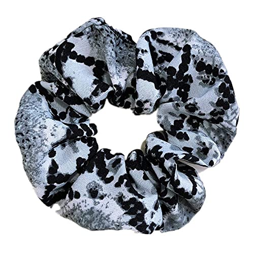 6 Pack Women's Leopard Print Hair Scrunchies - Soft Chiffon Ponytail Holders, Elastic Hair Ties for Women & Girls - Perfect for Workouts, Office, Parties & Everyday Use