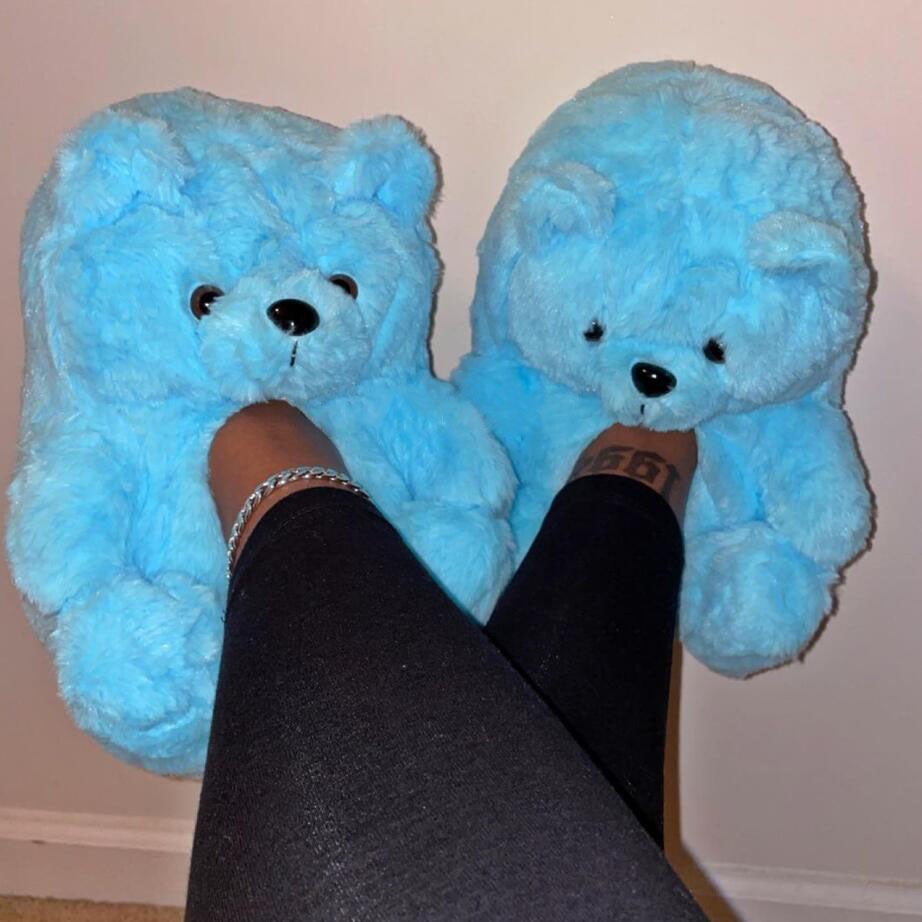 Cozy Women's Teddy Bear Slippers - Soft Plush House Shoes for Indoor Comfort & Warmth - Perfect Gift for Her, Christmas, Valentine's Day & Relaxing at Home