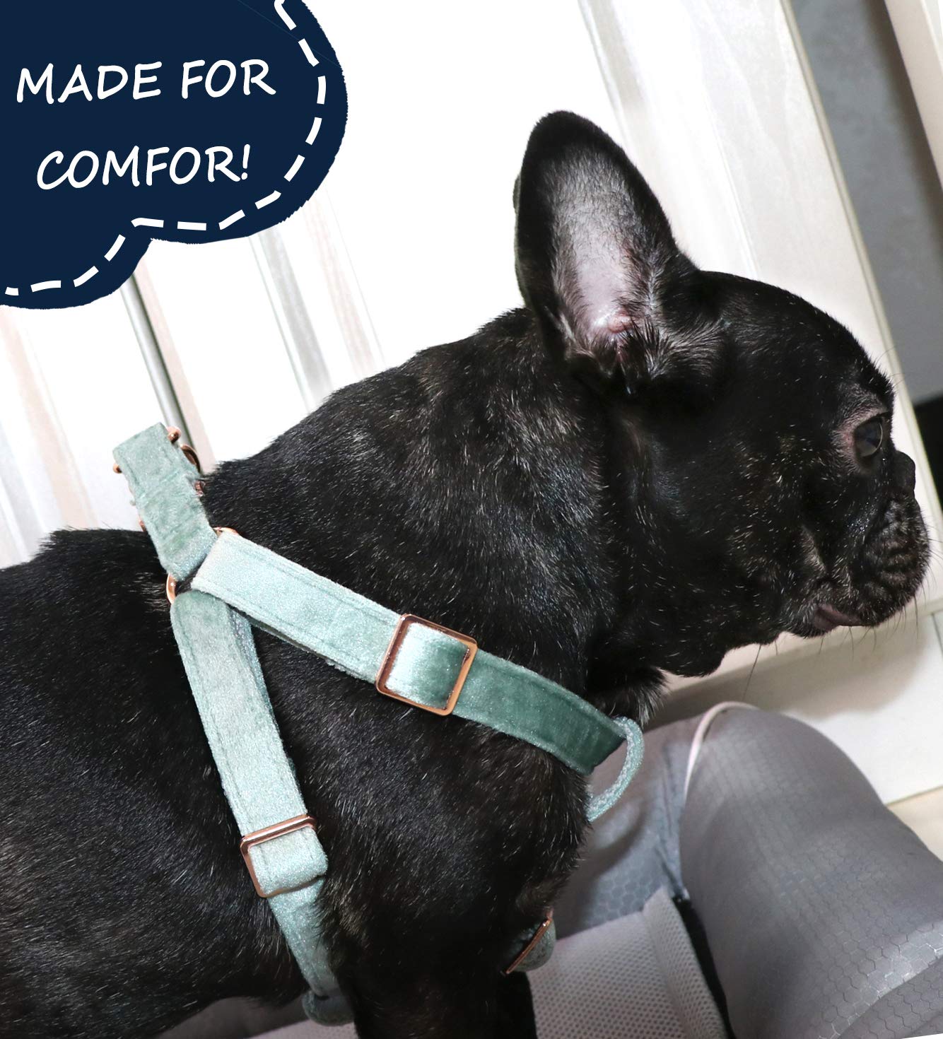 Premium Velvet No-Pull Dog Harness - Adjustable Pet Halter for Small, Medium & Large Dogs - Comfortable & Durable for Walking, Training & Outdoor Adventures