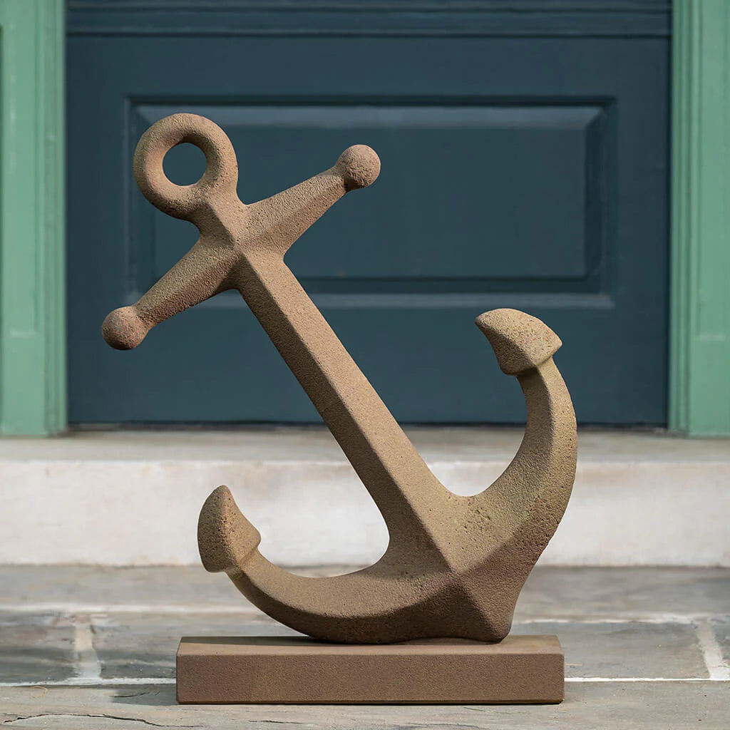 Campania International Anchors Aweigh Garden Statue - Classic Nautical Decor for Outdoor Gardens, Patios & Landscaping