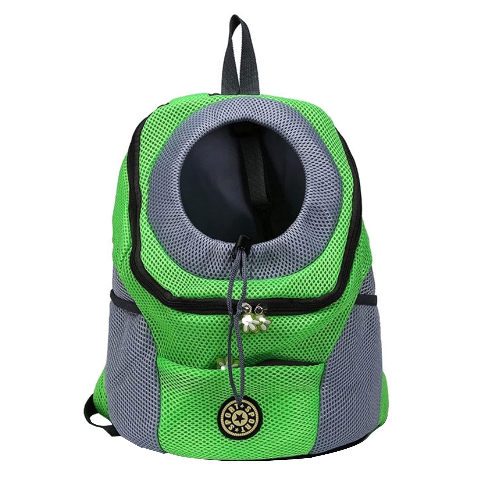 Putybudy Pet Backpack - Portable Travel Carrier for Small & Medium Dogs & Cats - Breathable Mesh Front Chest Bag with Drawstring - Outdoor Hiking, Walking, Shopping & Travel Companion (S/M/L Sizes)