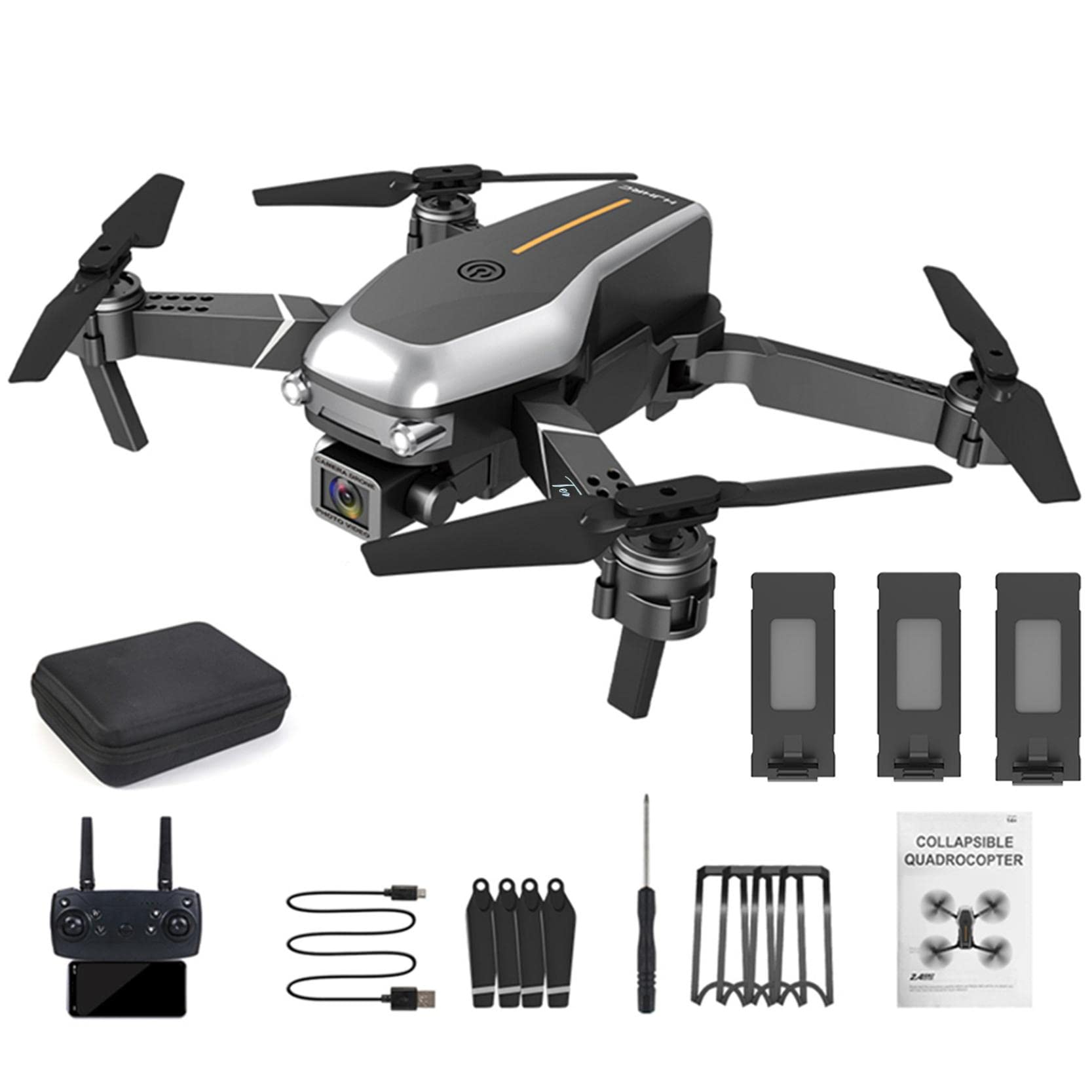 4K HD WiFi FPV Drone with Camera for Adults - Professional Foldable RC Quadcopter with Auto Return, Follow Me, One Key Start & Speed Control - Perfect for Beginners, Kids Outdoor Play, Aerial Photography & Travel Adventures