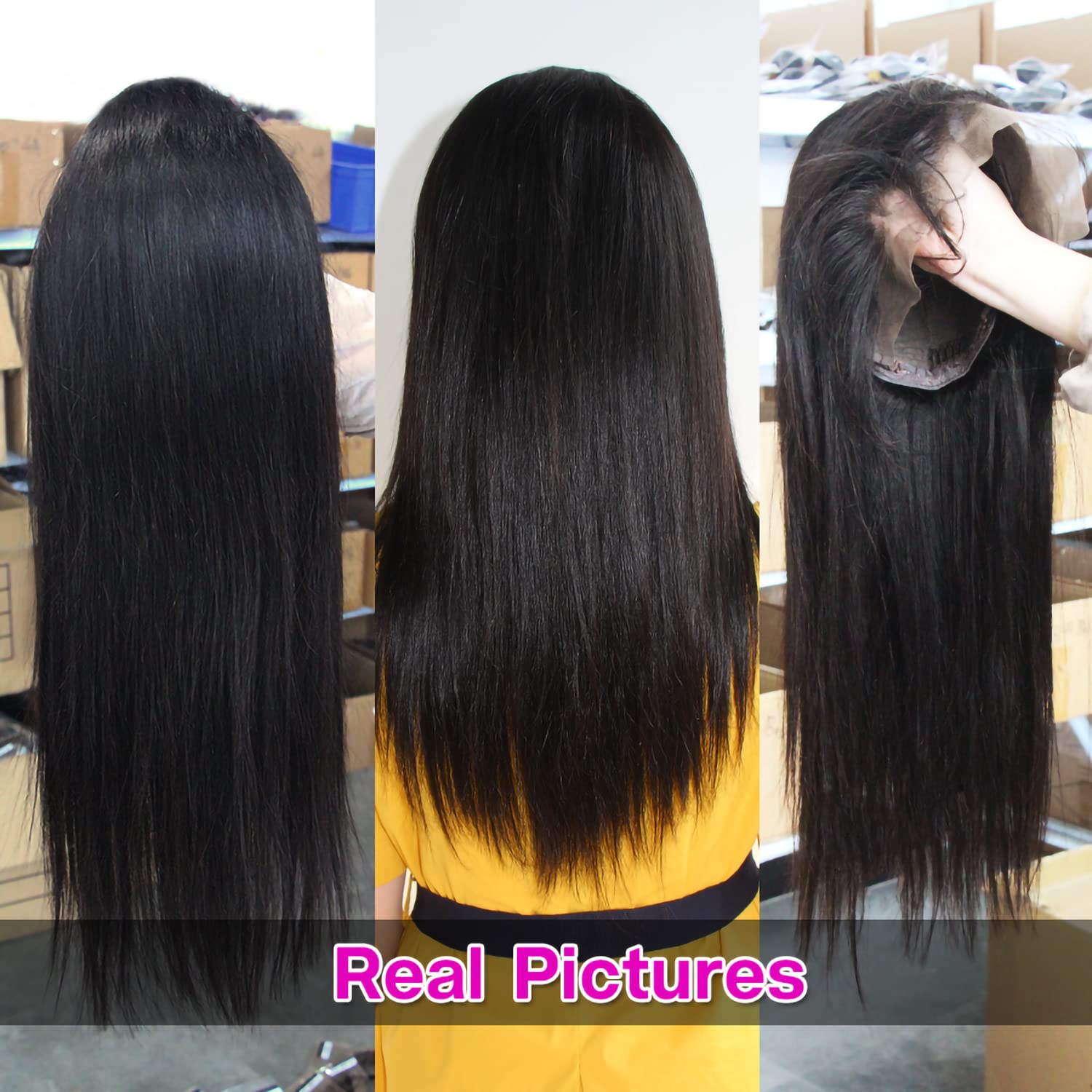 13x6 HD Transparent Lace Front Human Hair Wig - Pre Plucked with Baby Hair & Bleached Knots | 180% Density Straight Lace Wig for Black Women (26 Inch) | Perfect for Daily Wear, Cosplay & Special Occasions