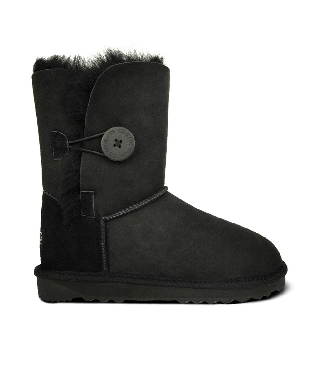 Women's UGG Premium Short Button Boots - Warm Winter Snow Boots for Women | Cozy & Stylish Ankle Boots for Cold Weather, Outdoor Activities & Casual Wear
