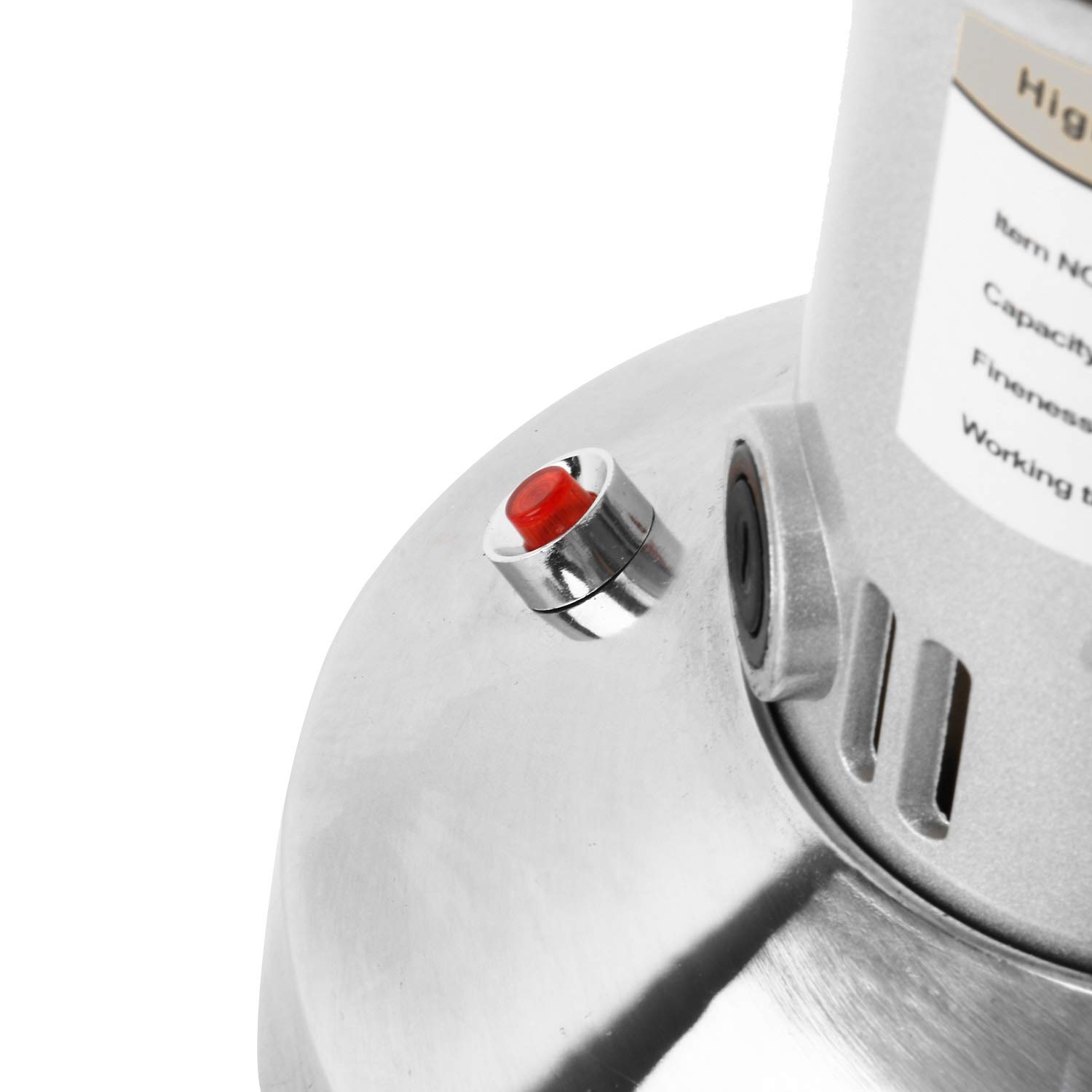500g Commercial Electric Grain Mill Grinder - 2500W High-Speed Stainless Steel Powder Machine for Spices, Herbs, Coffee & Pepper - 70-300 Mesh, 36000 RPM - Perfect for Home Kitchens, Bakeries & Coffee Shops