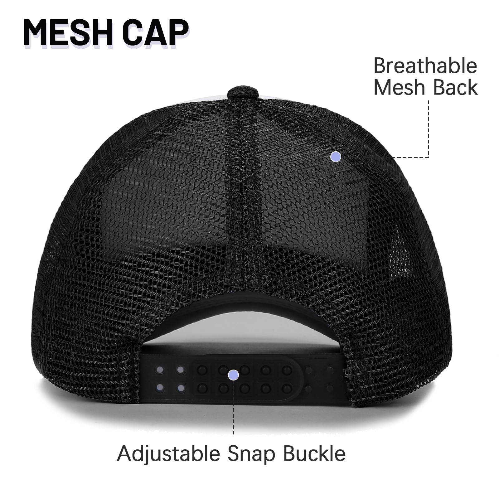 Ultrafun 10 Pack Blank Trucker Hats - Bulk Sublimation Mesh Baseball Caps Adjustable for Men & Women - Perfect for Sports, Outdoor Activities & Custom Printing