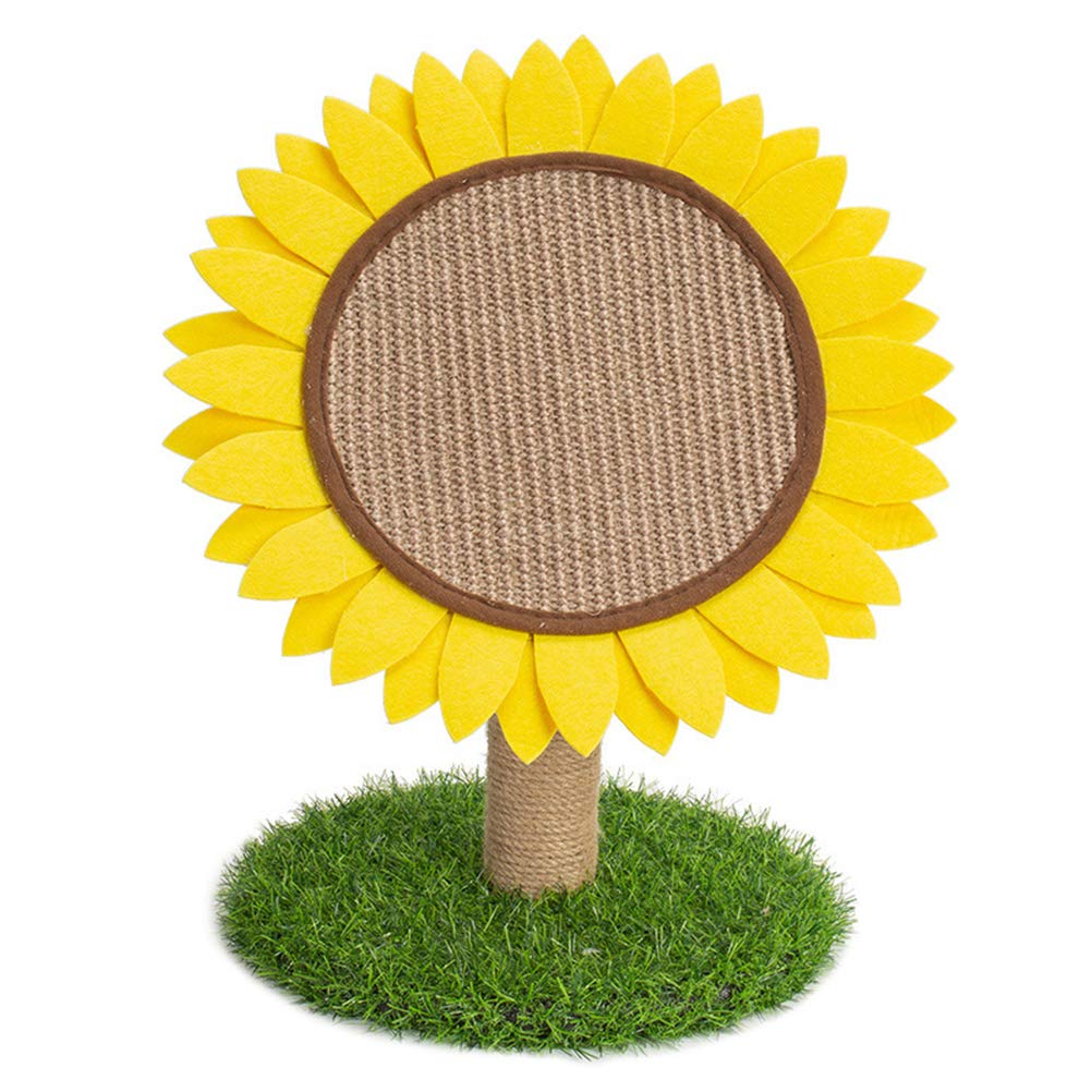 Durable Sisal Hemp Sunflower-Shaped Cat Scratcher Board - Natural Pet Grinding Toy for Cats, Kitten Scratch Post with Wear-Resistant Design - Perfect for Indoor Play, Grooming & Stress Relief