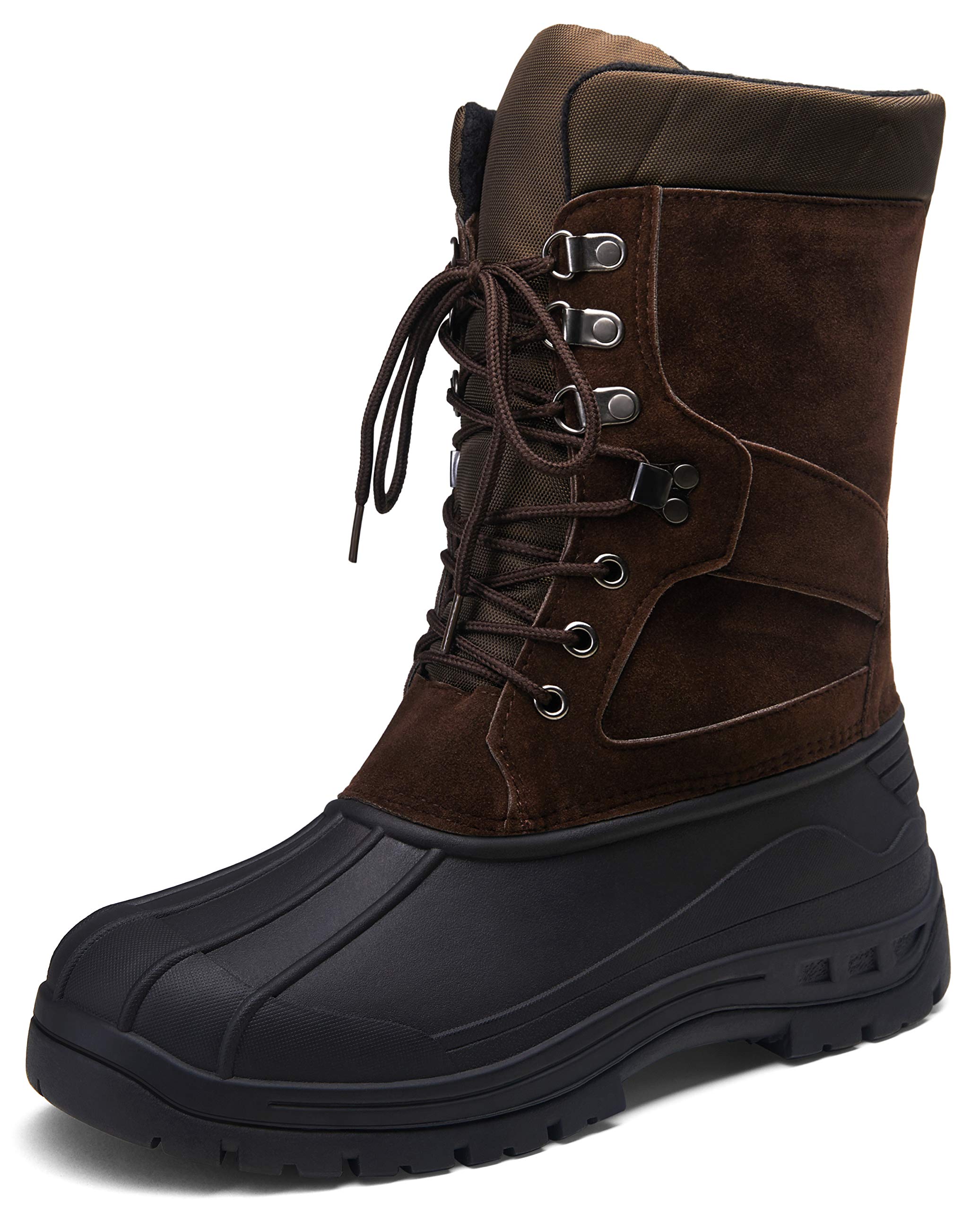 Jousen Men's Winter Boots - Lightweight Waterproof Snow Boots with Fur Lining for Warmth | Ideal for Hiking, Snow Activities & Cold Weather Outdoor Adventures