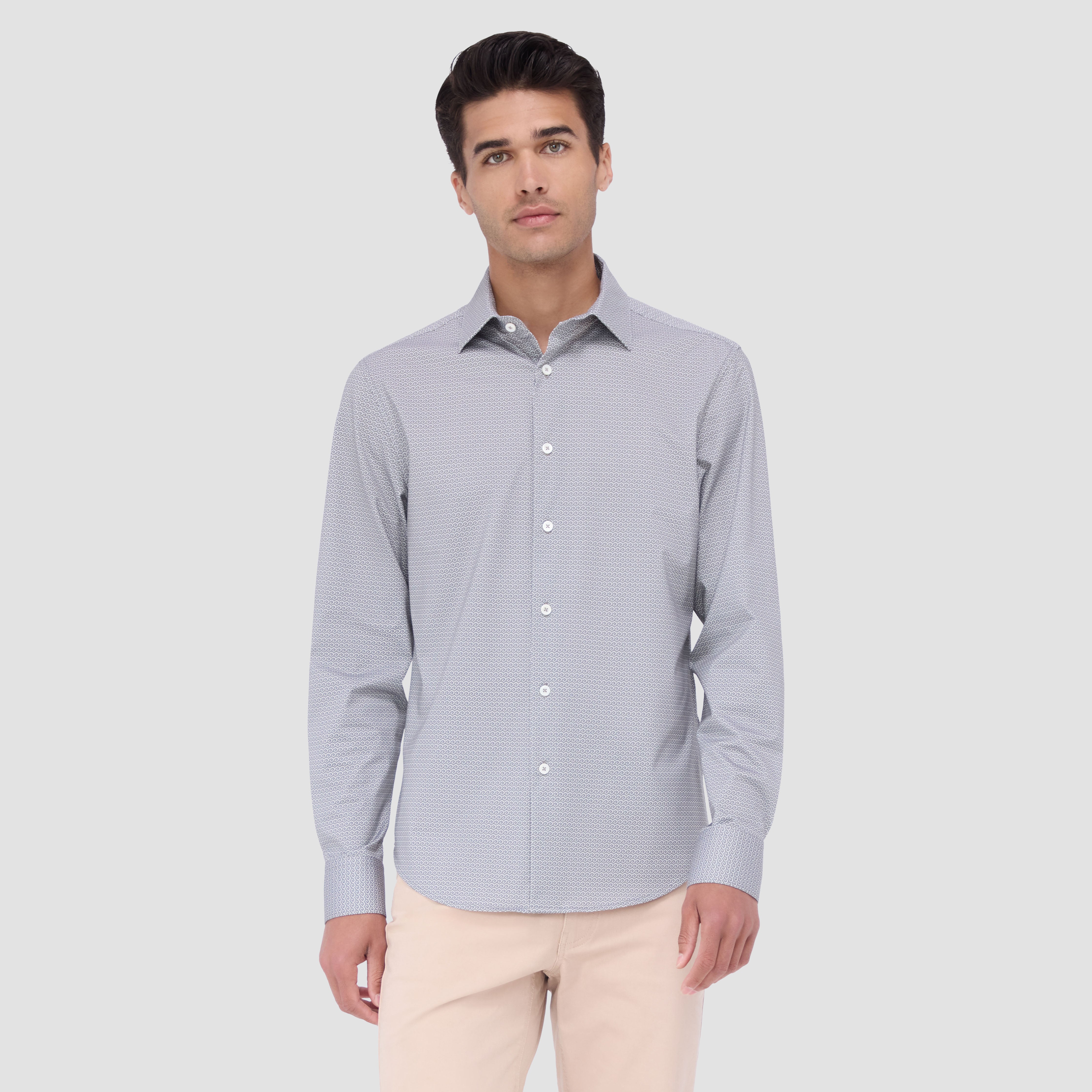 James Geometric Print Cotton Shirt for Men - Stylish Casual Button Down Shirt for Office, Party & Everyday Wear