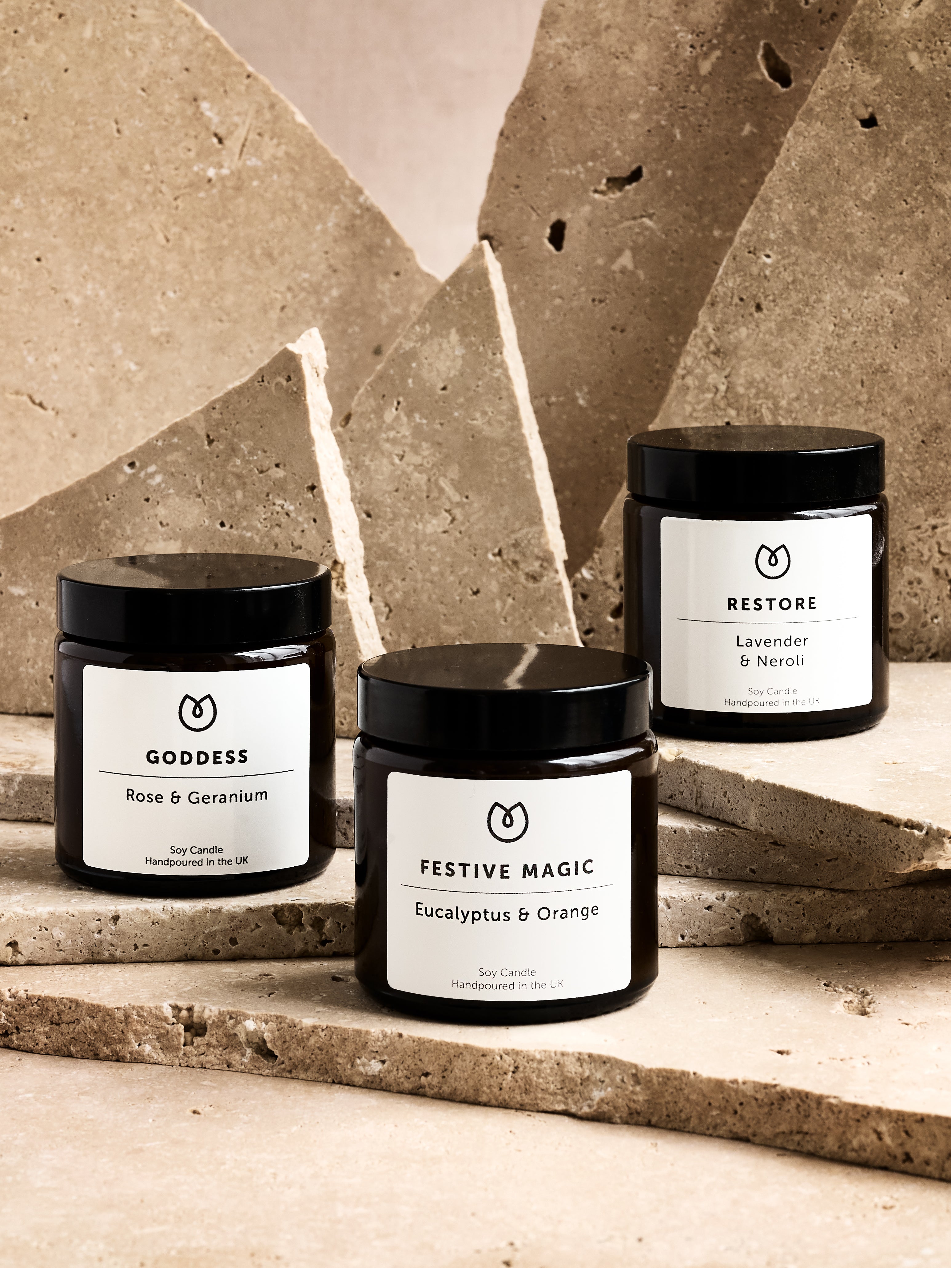 Yogamatters Goddess Candle - Rose & Geranium Scented Soy Wax Candle for Yoga, Meditation & Relaxation | Perfect for Home Spa, Bath & Bedroom