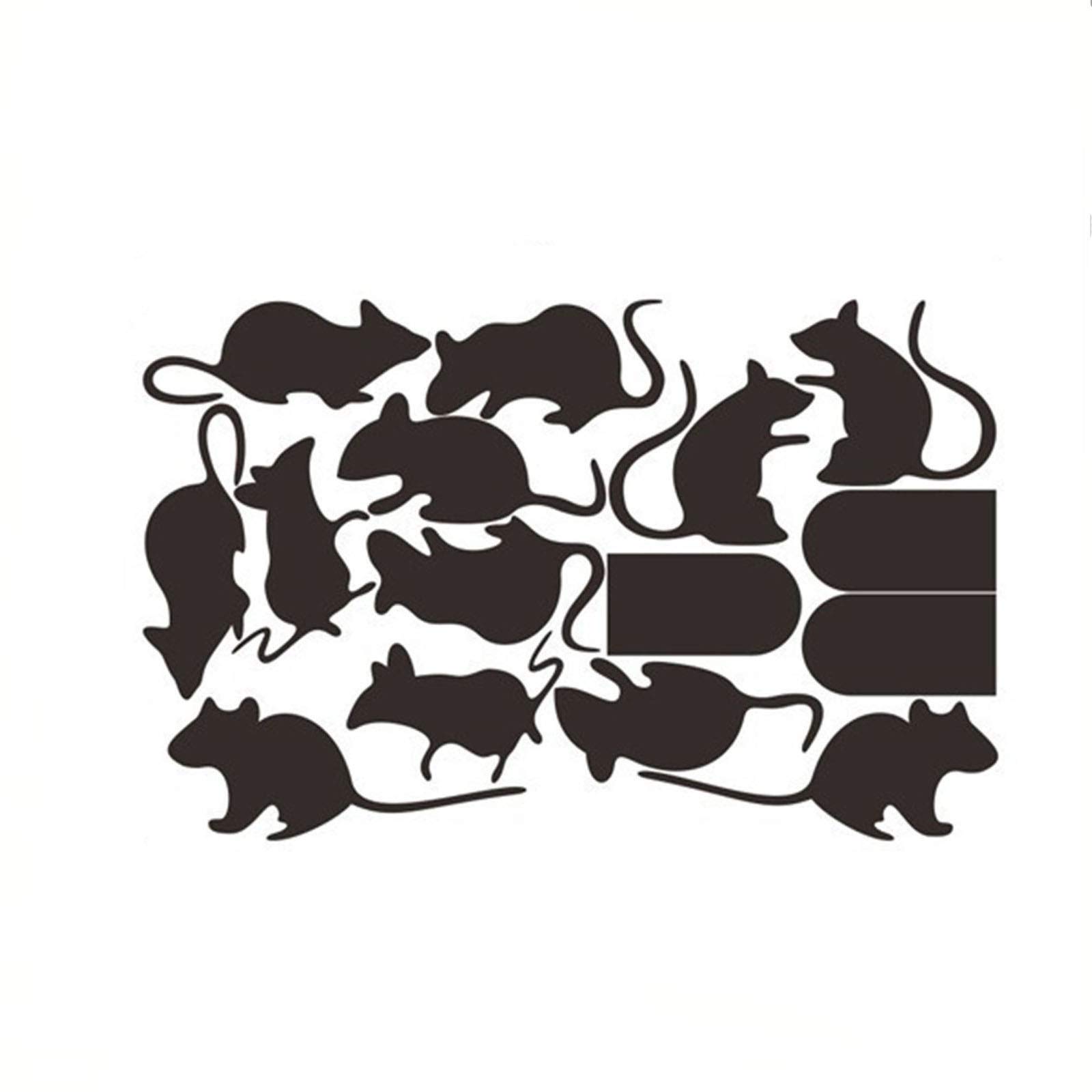 Creative Removable Hole Fashion Mouse Stickers - Personalized Home & Wall Decor for Baby Rooms - Black, One Size - Perfect for Nursery, Kids' Bedroom & Playroom Decoration