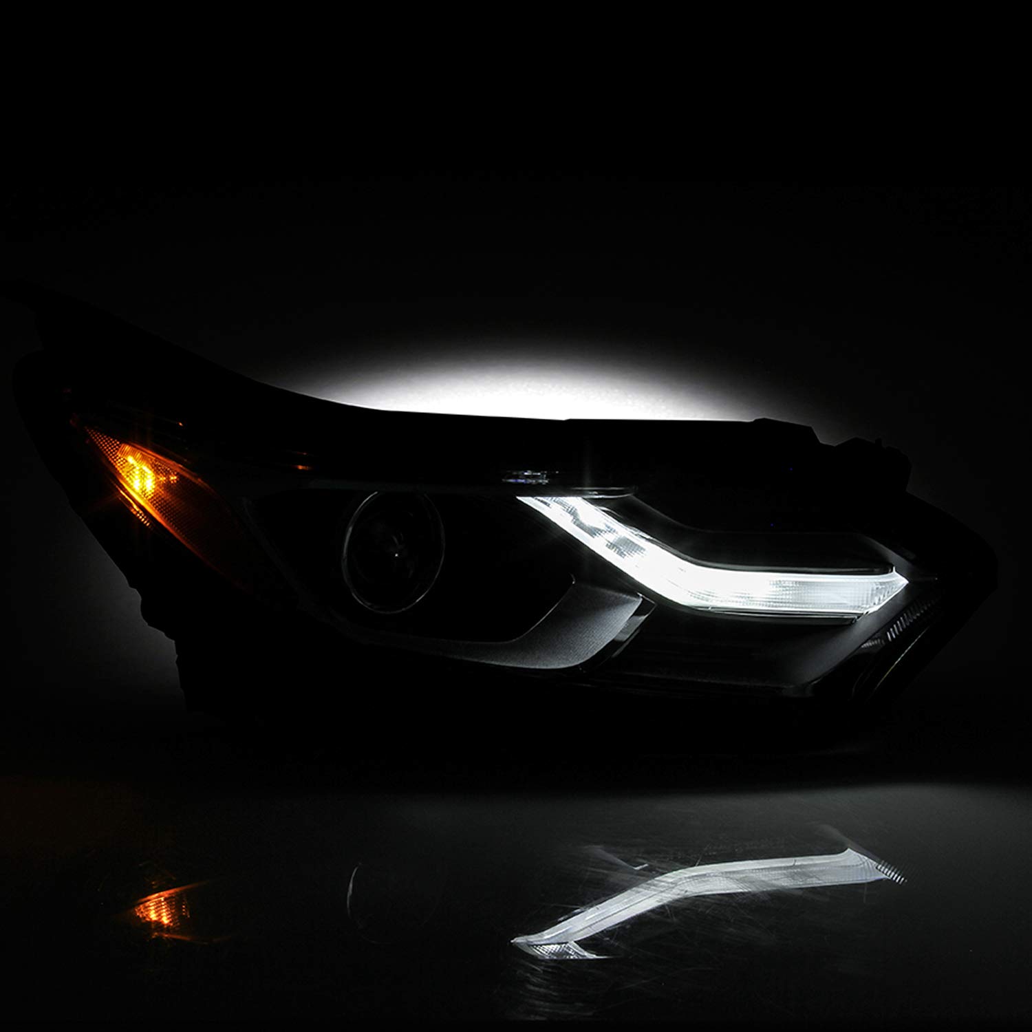 AKKON LED Headlights for 2018-2021 Chevy Equinox - HID/Xenon Style DRL Chrome Headlamp Pair (Driver Left + Passenger Right) | Upgrade Your Car Lighting for Night Driving & Enhanced Visibility