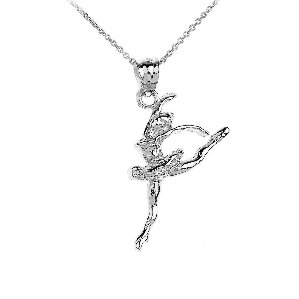925 Sterling Silver Ballet Dancer Charm Pendant Necklace for Women - Elegant Jewelry Gift for Ballerinas, Dancers & Ballet Lovers - Perfect for Performances, Recitals & Special Occasions
