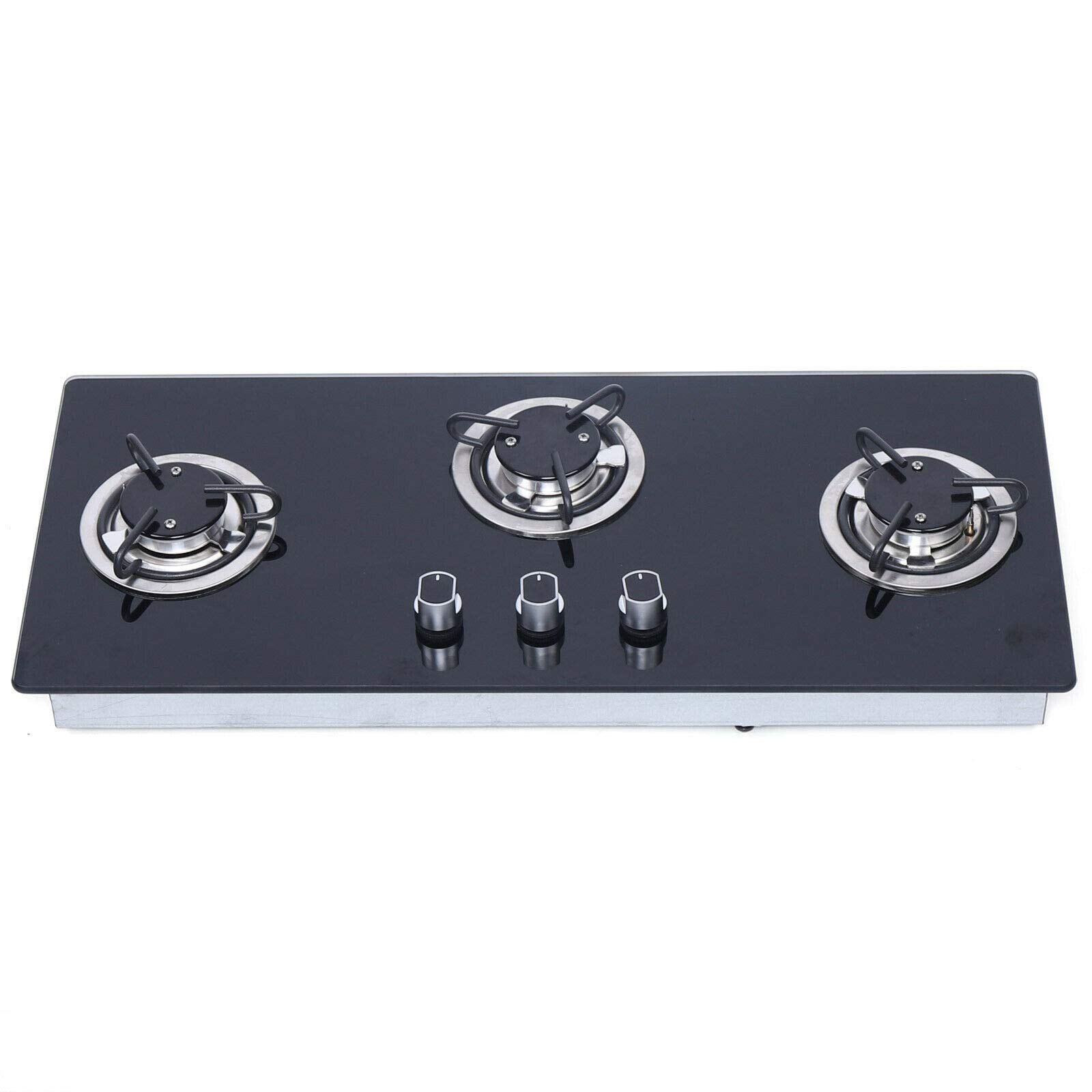Portable 3-Burner LPG Gas Stove for Camping, RV, Boat & Caravan - 28.1
