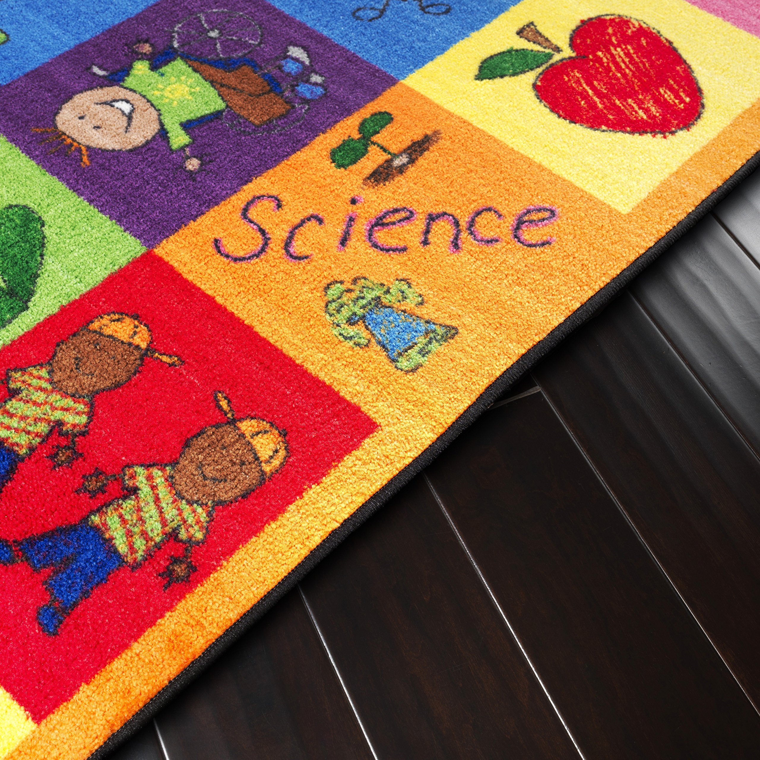 Flagship Carpets Educational Area Rug for Kids - Interactive Learning Carpet with Alphabet, Numbers & Games - 6' x 12' Multicolor Playroom Rug for Classroom, Nursery & Children's Bedroom - Perfect for Early Childhood Education & Playtime Activities