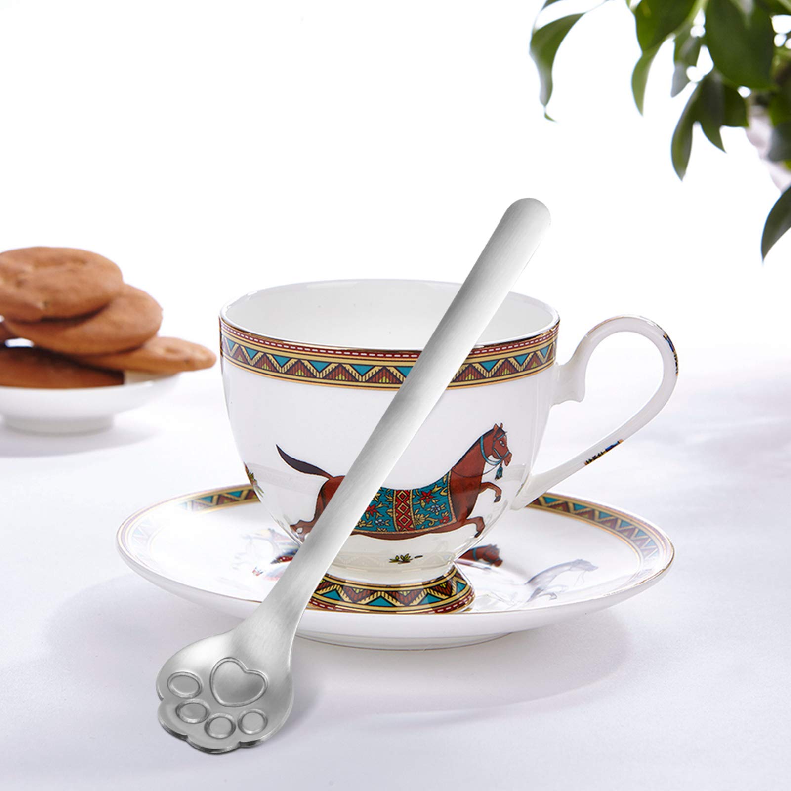 Premium Stainless Steel Cat Paw Spoons - 3-Piece Set for Coffee, Ice Cream, Tea & Dessert | Durable Kitchen Utensils for Mixing, Stirring & Serving | Perfect for Home, Parties & Holiday Gifts
