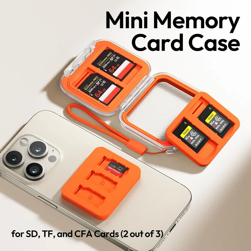 Ulanzi CC01 Mini Memory Card Case C055 - Compact SD Card Holder for Camera, GoPro, Drone - Portable Storage Organizer for Travel & Outdoor Photography