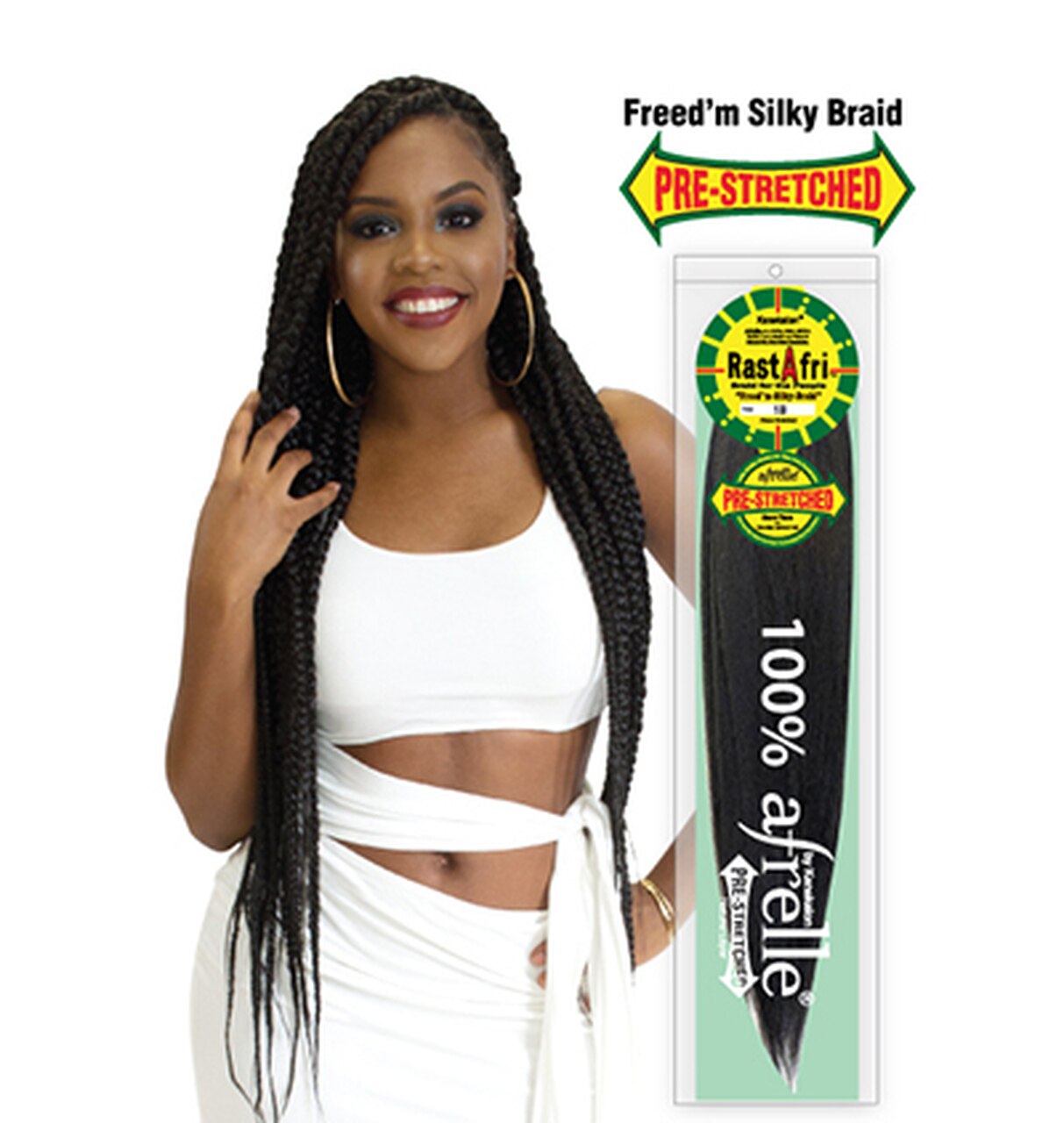 #1 Best Selling RastAfri Pre-Stretched Braiding Hair - Soft & Tangle-Free Synthetic Hair for Box Braids, Cornrows & Protective Styles (Perfect for Salon & DIY Use)