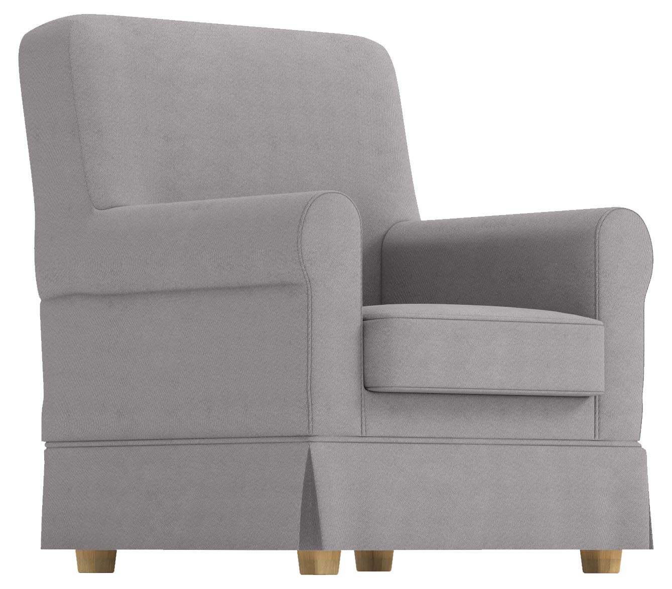 Custom Made Ektorp Jennylund Cover Replacement for IKEA Jennylund Armchair Sofa - Light Gray Cotton Slipcover | Perfect for Living Room, Bedroom & Office Decor