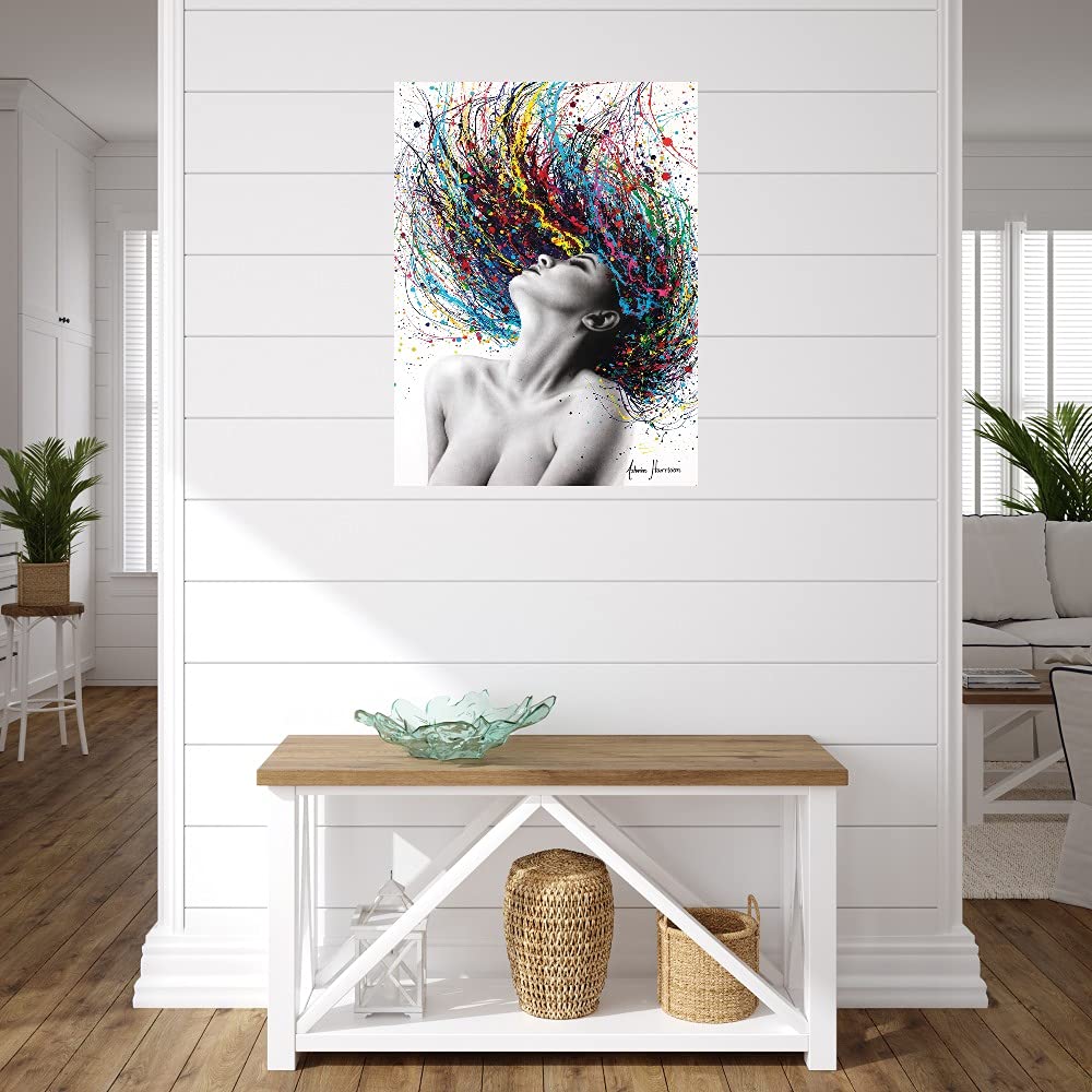 Believe in Tomorrow Fine Art Canvas Wall Decor by Ashvin Harrison - 24x32 Inch Ready to Hang Painting for Living Room, Bedroom, Office & More - Inspirational Home & Office Wall Art