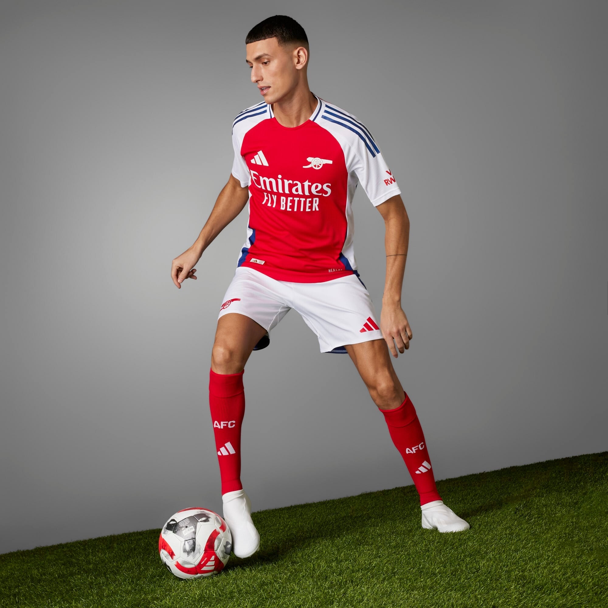adidas Arsenal 2024/25 Match Home Jersey - Official Authentic Soccer Jersey for Men - Perfect for Football Matches, Training & Fan Support