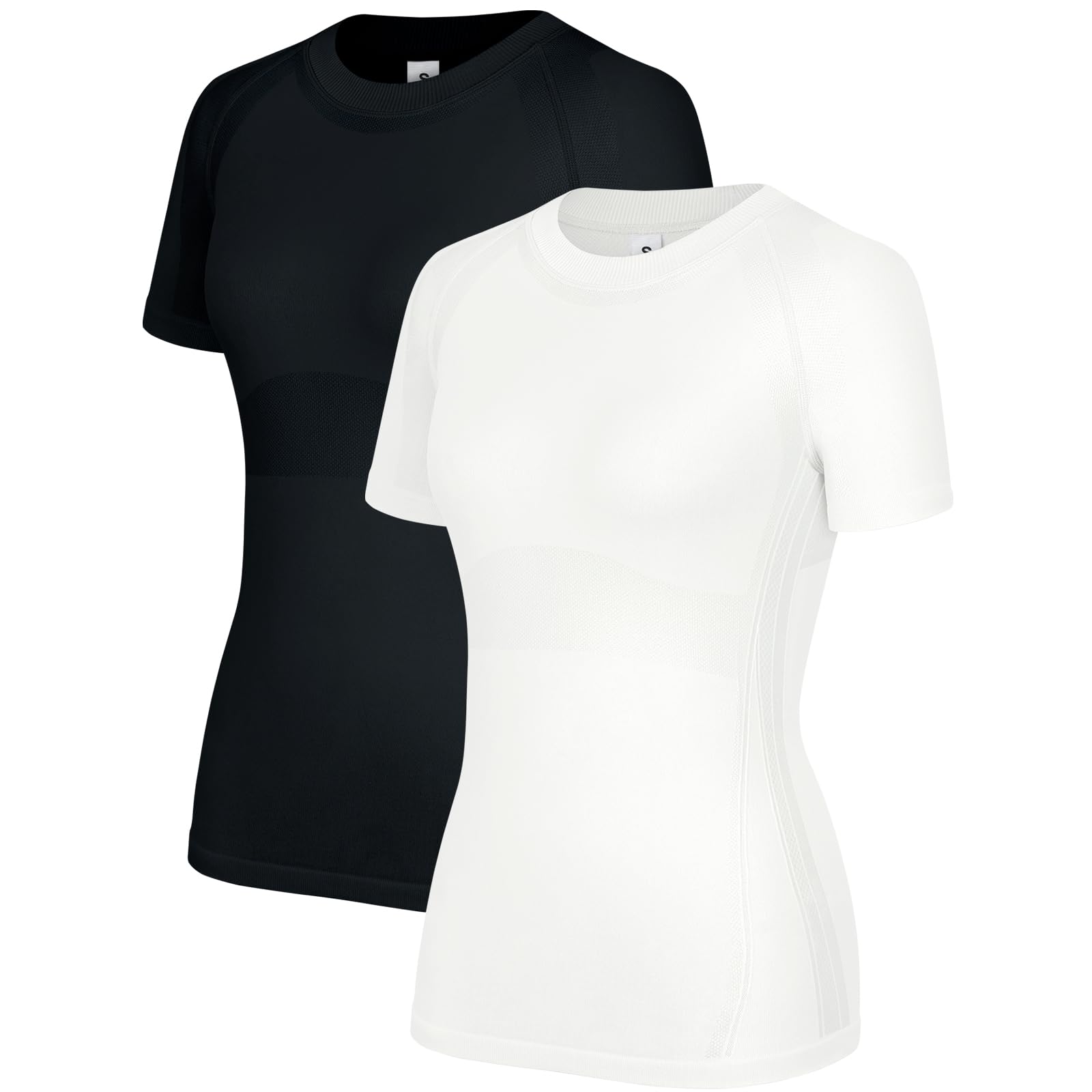 WANAYOU 2 Pack Women's Workout Shirts - Short Sleeve Breathable Yoga Tops for Athletic Gym & Fitness Training | Perfect for Yoga, Running, and Gym Workouts