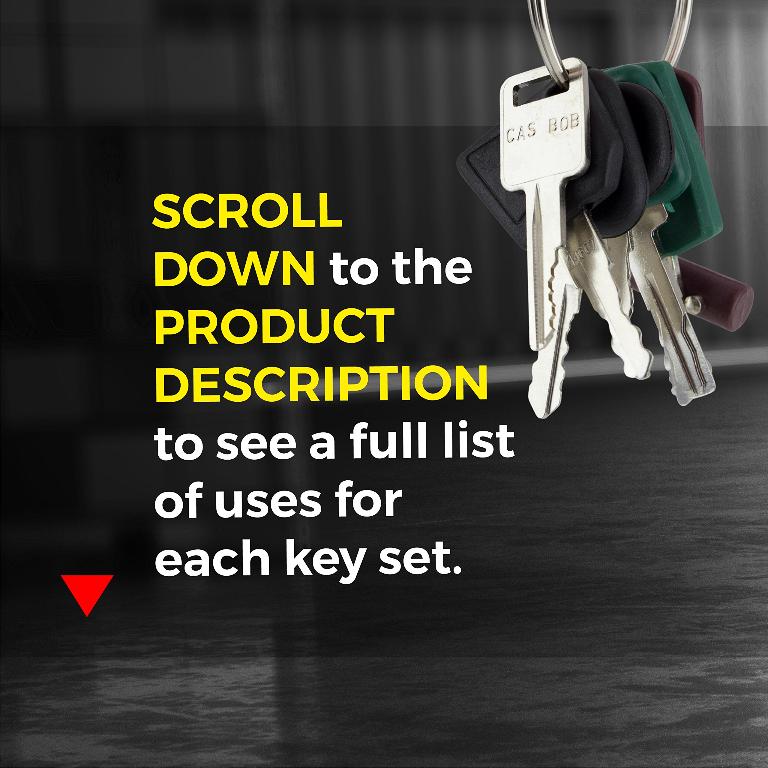 TORNADO HEAVY EQUIPMENT PARTS - Construction Machinery Key Set with Ignition Key Ring (7 Keys) - Compatible with Volvo & Other Heavy Equipment - Durable Keys for Men & Women - Perfect for Construction Sites, Farms & Industrial Work