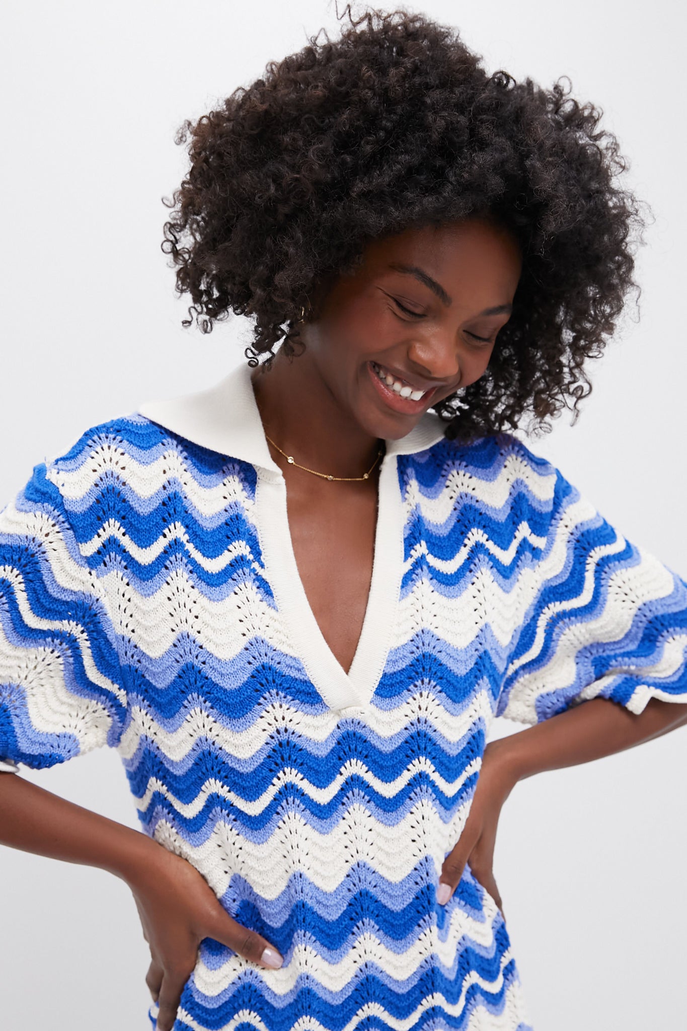 Blue Wave Leighton Mini Dress - Flowy Summer Dress for Women, Casual Beach Dress with Pockets, Perfect for Vacation, Party & Date Night