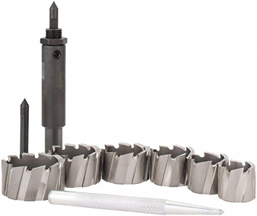 Hougen 11078 RotaCut Large Diameter Hole Cutter Kit - 9 Piece Fractional Set (7/8