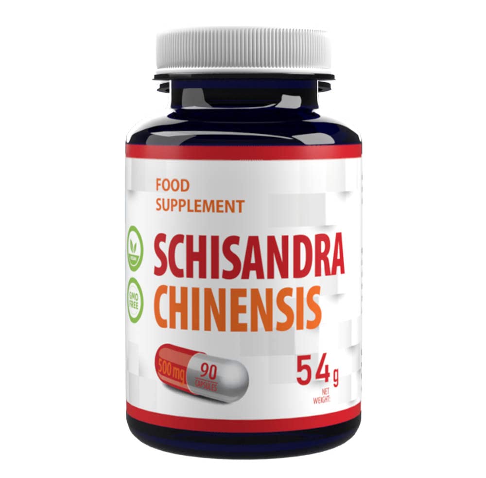 Organic Schisandra Chinensis 500mg Capsules - 90 Vegan Caps with 10% Schisandrins, AGROLAB Germany Certified, Gluten-Free & Non-GMO - Supports Immune Health & Stress Relief for Daily Wellness