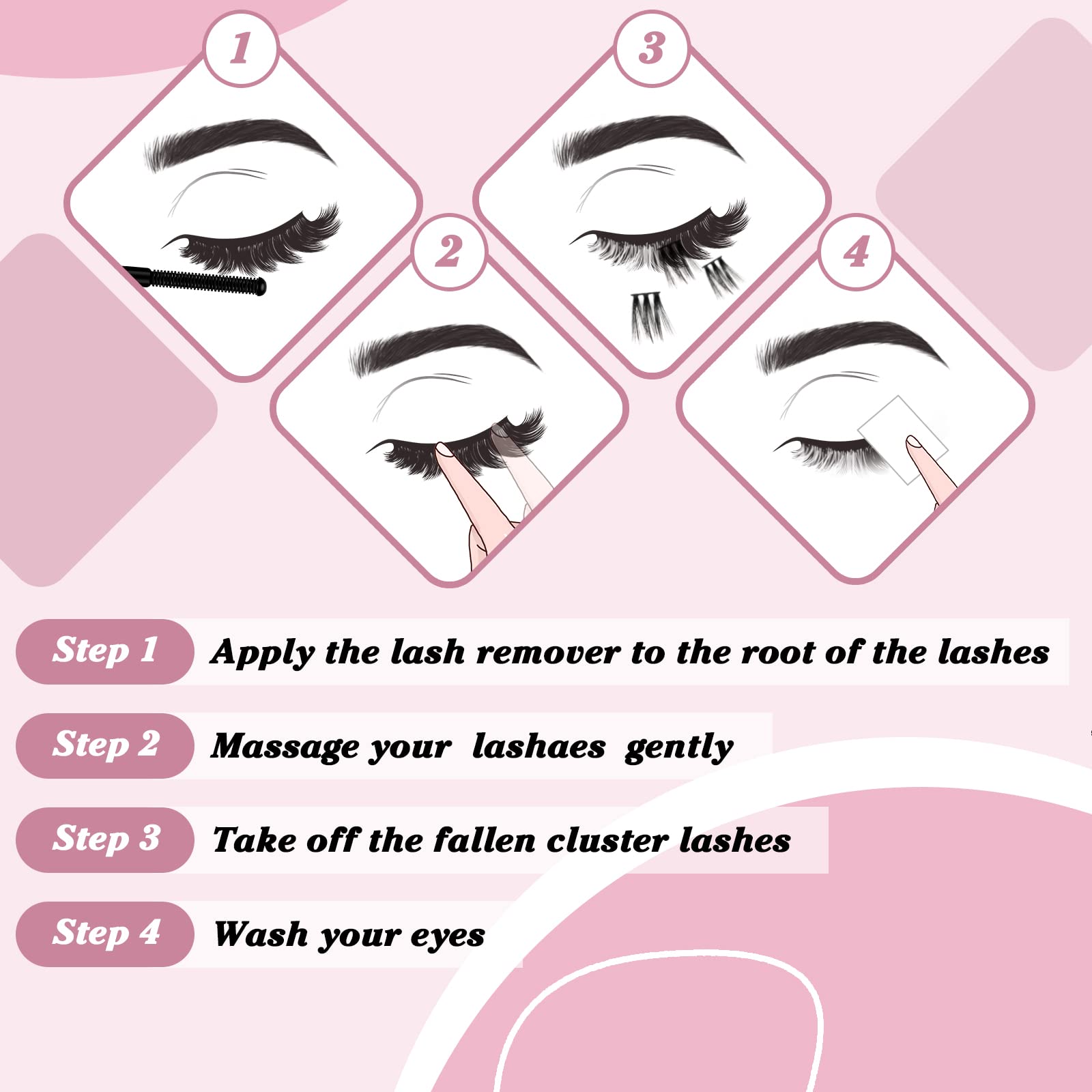 **Cluster Lash Glue Remover 10ML – Gentle DIY Eyelash Extension Remover & Eye Makeup Cleanser – Easy Cluster Lash Removal, Soothing & Nourishing Oil Formula – Perfect for Home Use & Salon Aftercare**