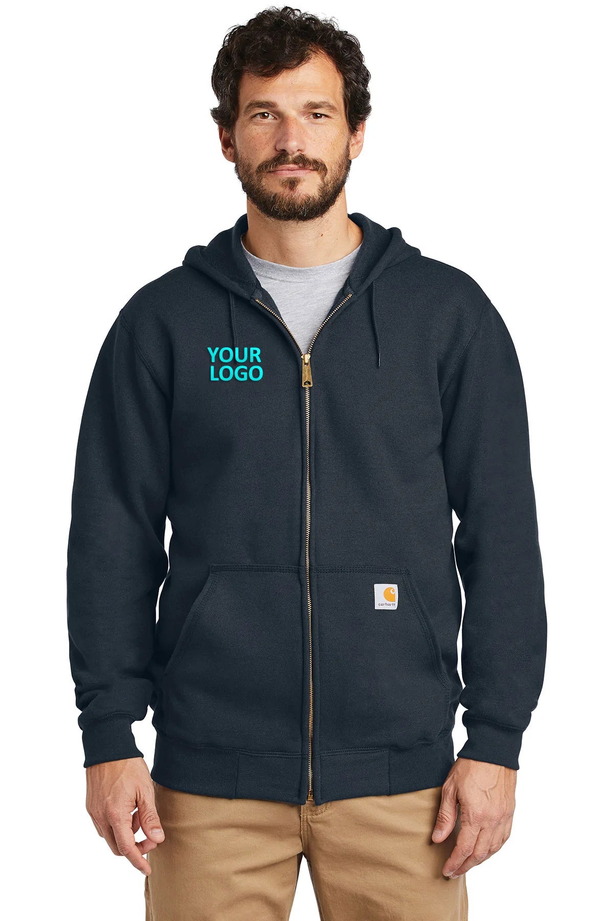 Carhartt Midweight Zip-Up Hoodie for Men & Women - New Navy Blue Fleece Pullover | Perfect for Work, Outdoor Activities & Casual Wear