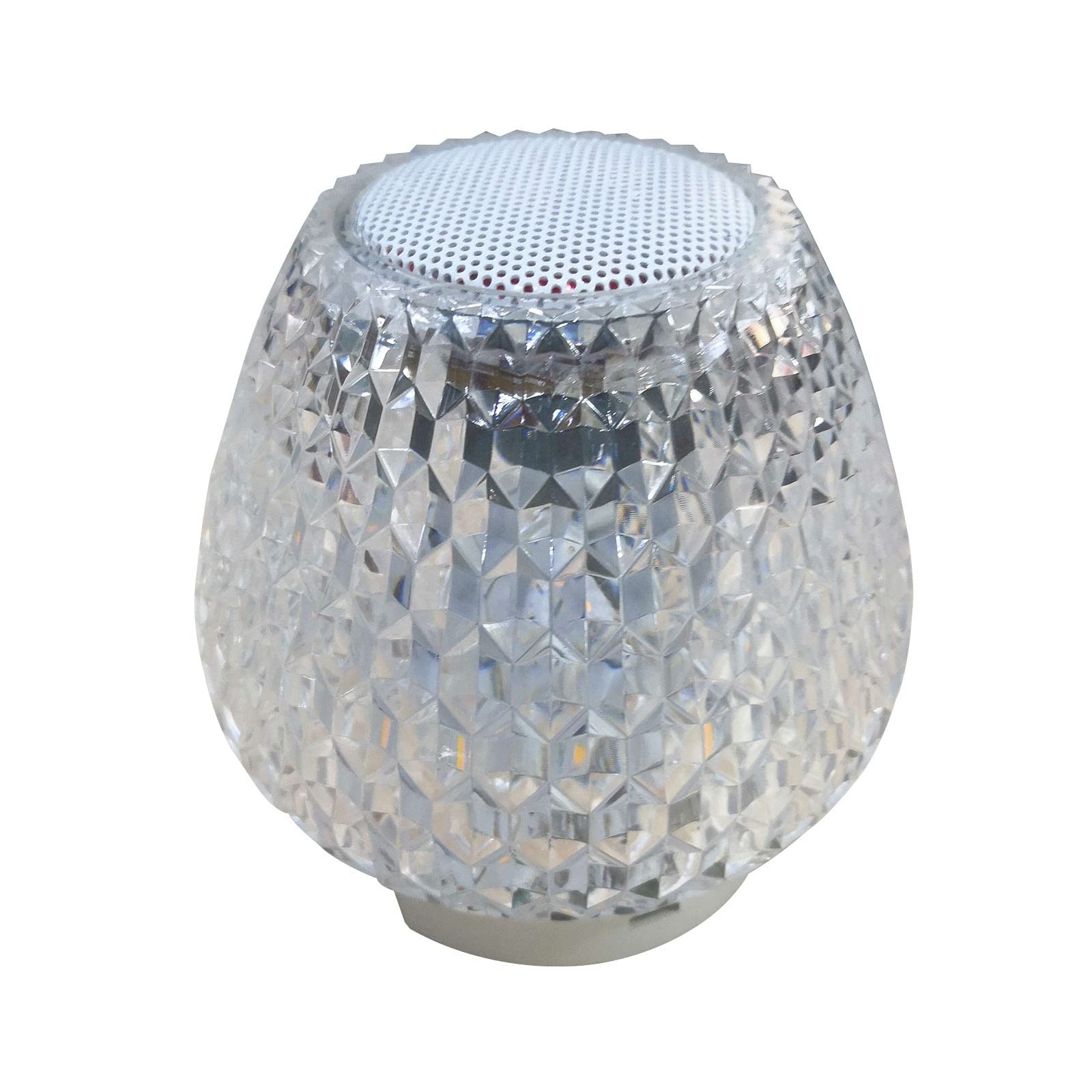 Fiudx Crystal Small Night Light Speaker - 2-in-1 Table Lamp with RGB Color Changing Lights for Bedroom, Living Room, Party & Dinner Decor | Perfect for Mood Lighting, Relaxation and Home Ambiance