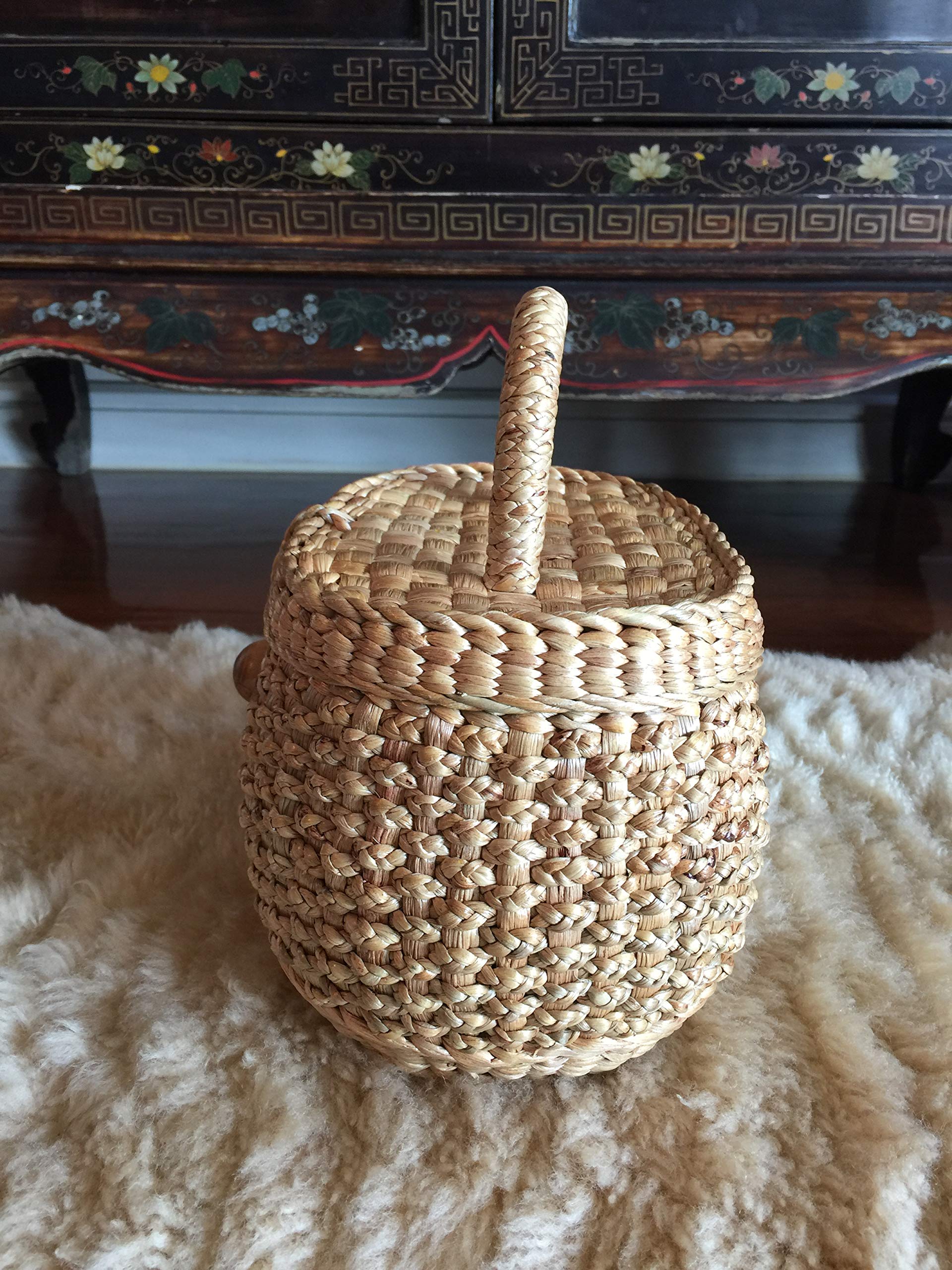 Handwoven Straw Purse for Women - Natural Eco-Friendly Mini Tote & Bucket Bag - Beach Bag, Summer Fashion Accessory, Picnic & Shopping Companion