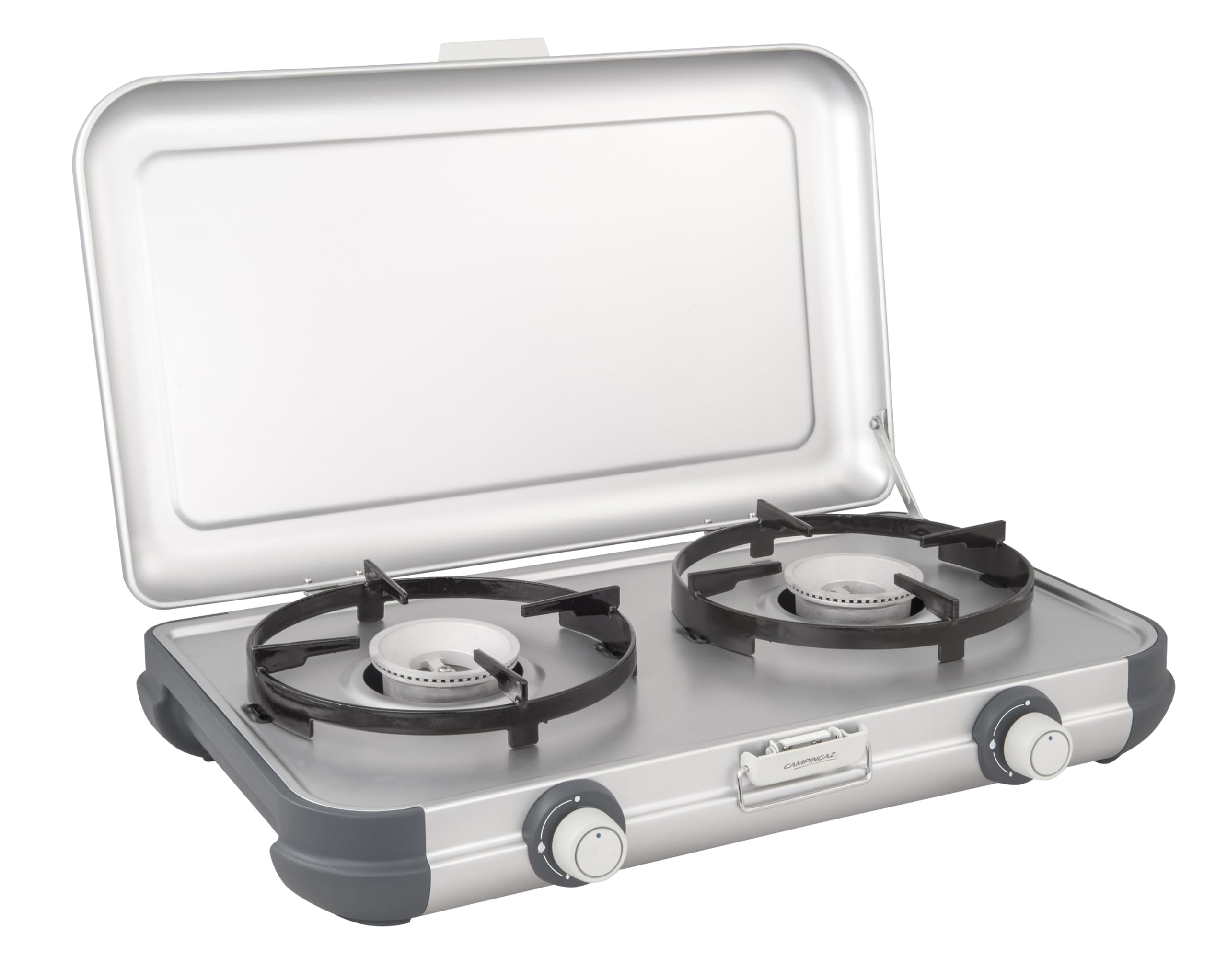 Portable Two Burner Gas Stove for Camping - Outdoor Grill & Cooking Stove for Backpacking, Picnics, and RV Trips