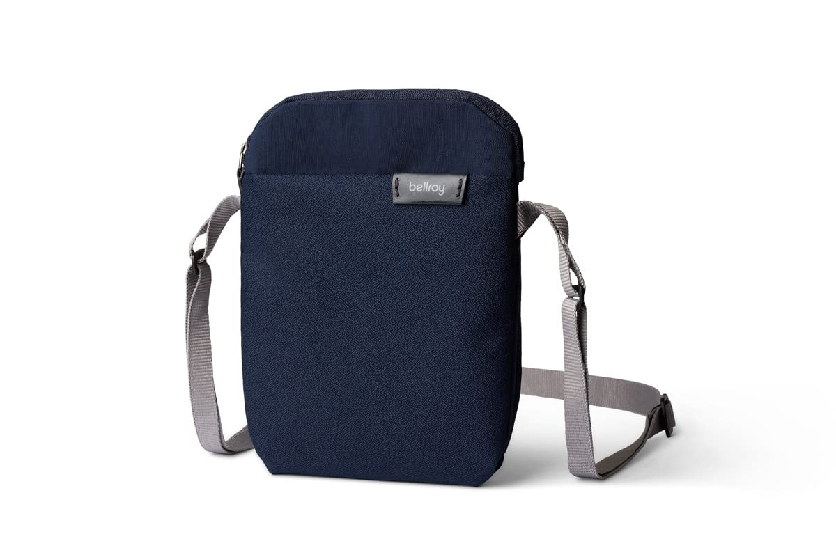 Bellroy City Pouch Crossbody Bag - Compact Organizer for E-Reader, Tablet, Wallet, Sunglasses & Phone (Navy Blue) | Perfect for Travel, Commuting & Everyday Carry